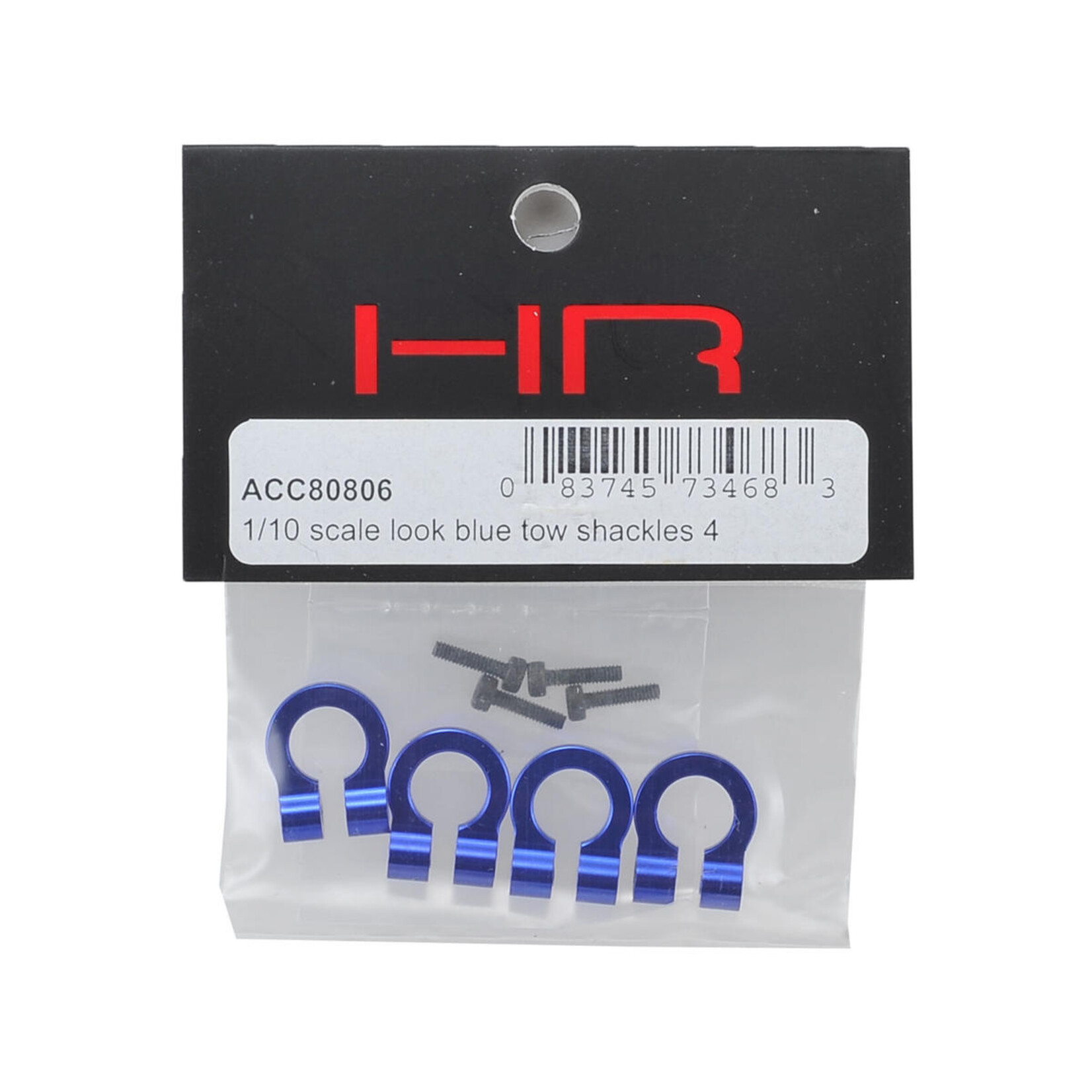 Hot Racing Hot Racing 1/10 Aluminum Tow Shackle D-Rings (Blue) (4) #ACC80806