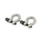 Hot Racing #ACC808X08 Hot Racing 1/10 Scale Aluminum Tow Shackle D-Rings (2) (Chrome)