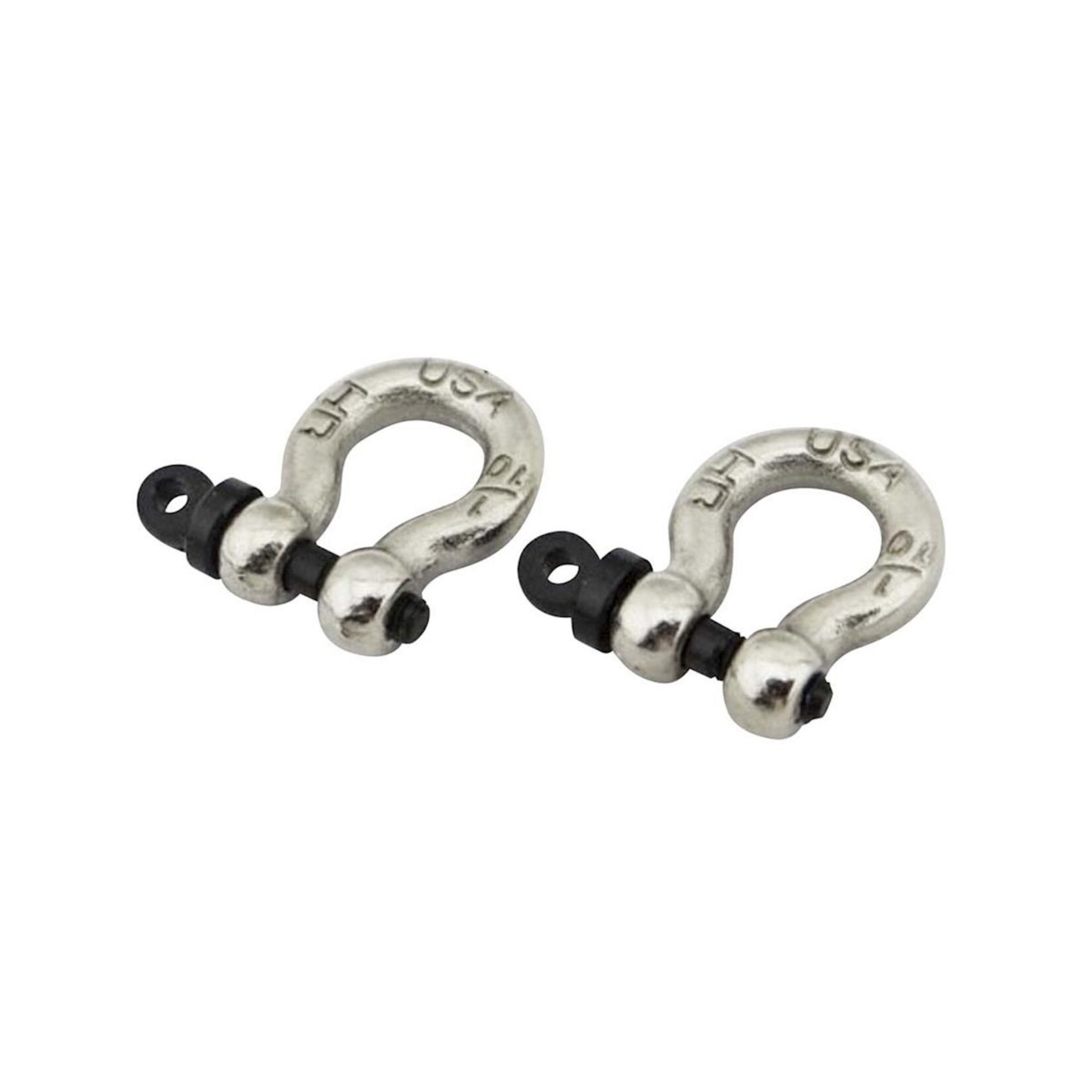 Hot Racing #ACC808X08 Hot Racing 1/10 Scale Aluminum Tow Shackle D-Rings (2) (Chrome)