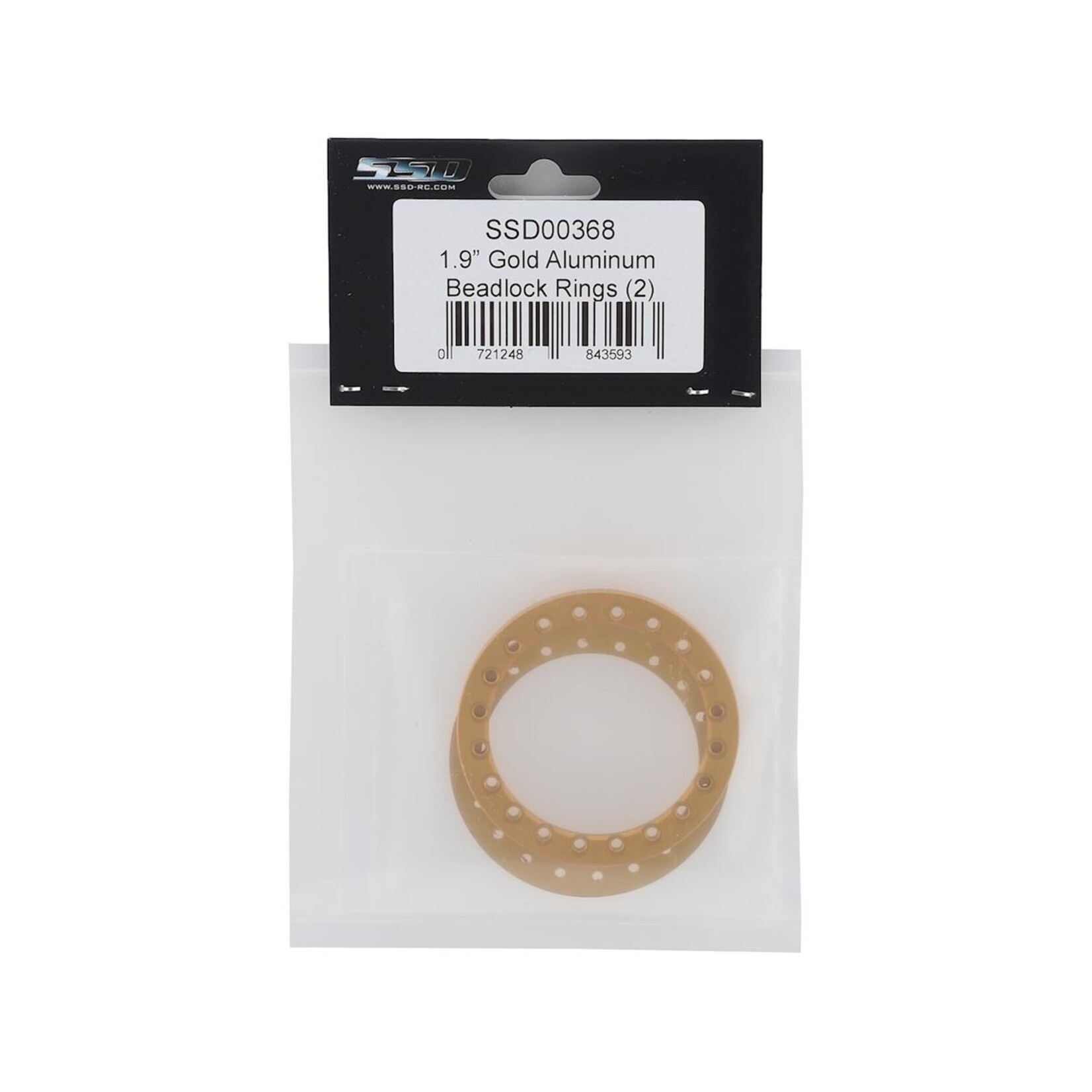 SSD RC #SSD00368 SSD RC 1.9” Aluminum Beadlock Rings (Gold) (2)