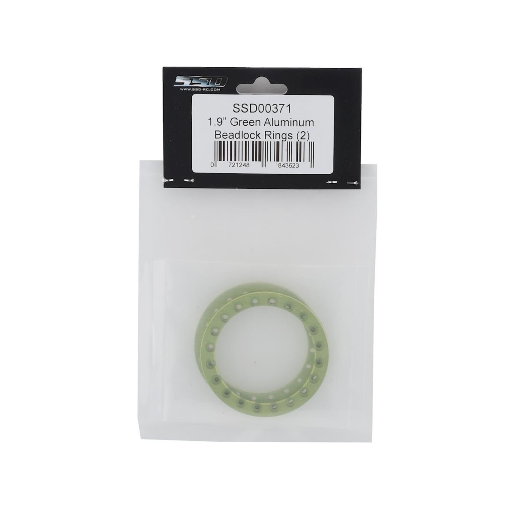 SSD RC SSD RC 1.9” Aluminum Beadlock Rings (Green) (2) #SSD00371