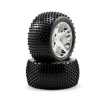 Traxxas #3770 Traxxas Alias Rear Tires w/All-Star Wheels (2) (Chrome) (Standard)