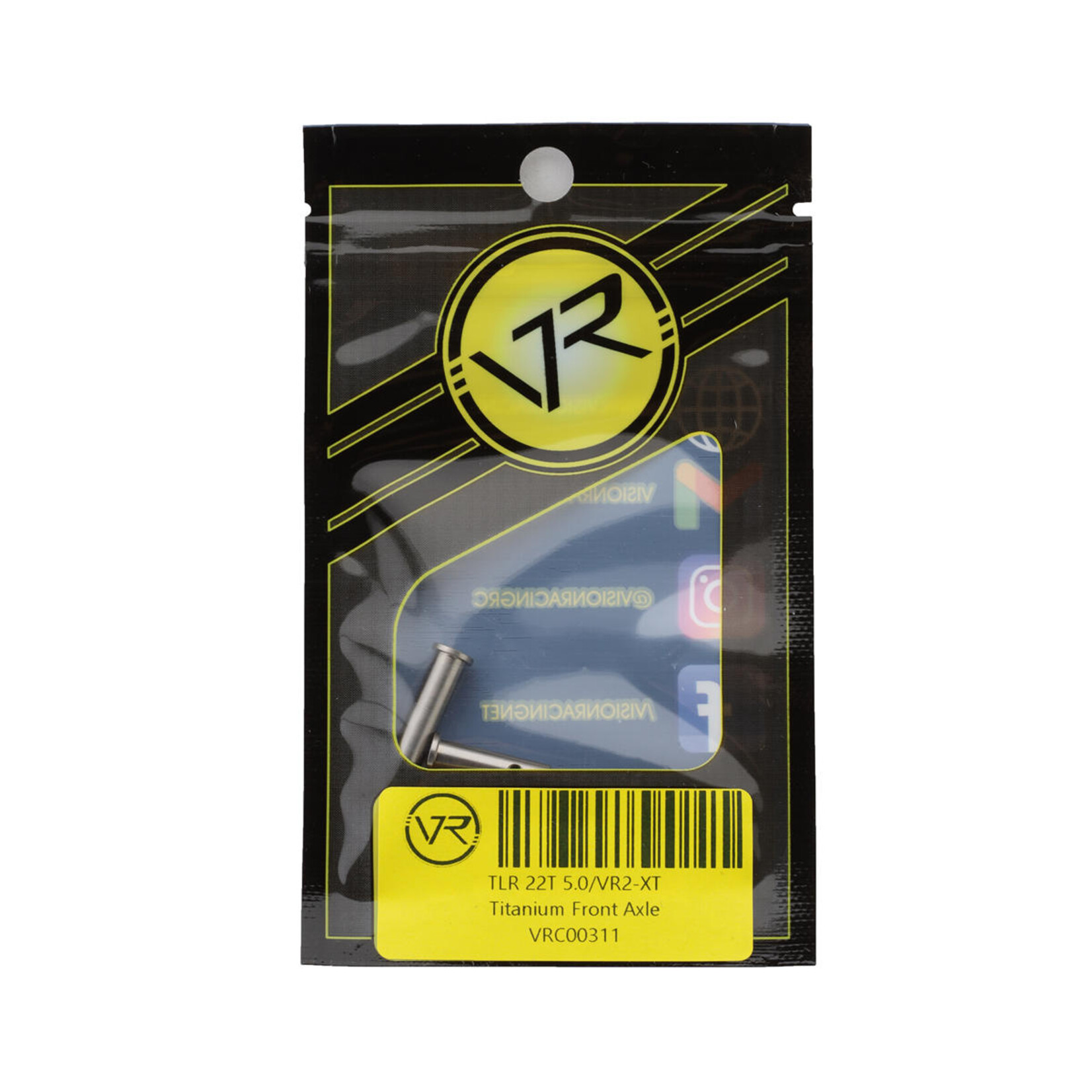 Vision Racing #00311 Vision Racing TLR 22T 5.0/VR2-XT Titanium Front Axles (2)