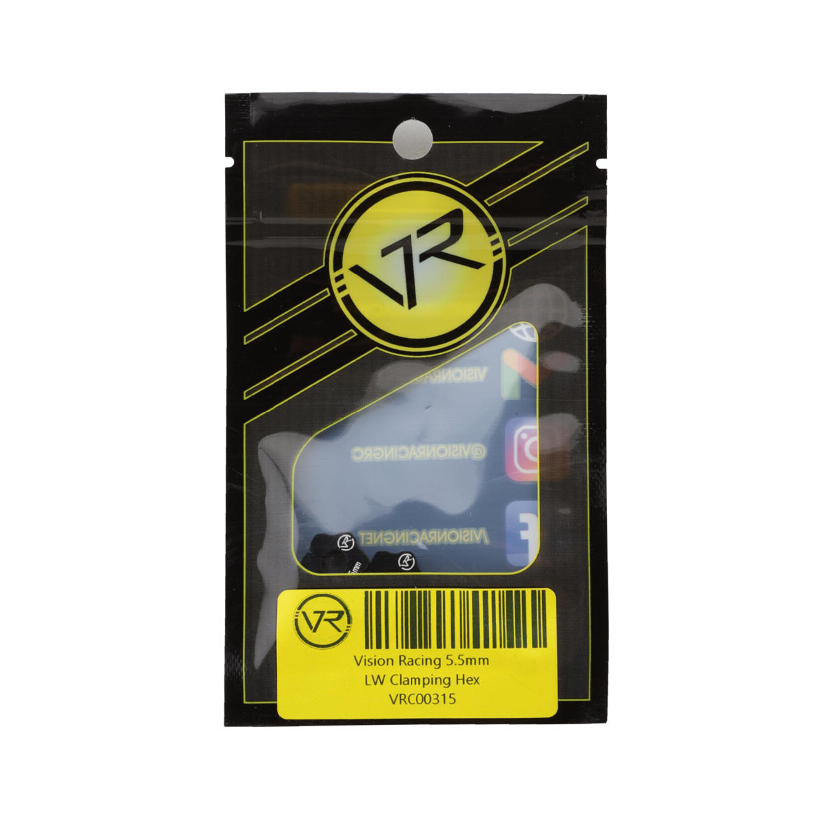 Vision Racing #00315 Vision Racing Lightweight Clamping Hex (5mm Axle) (5.5mm)