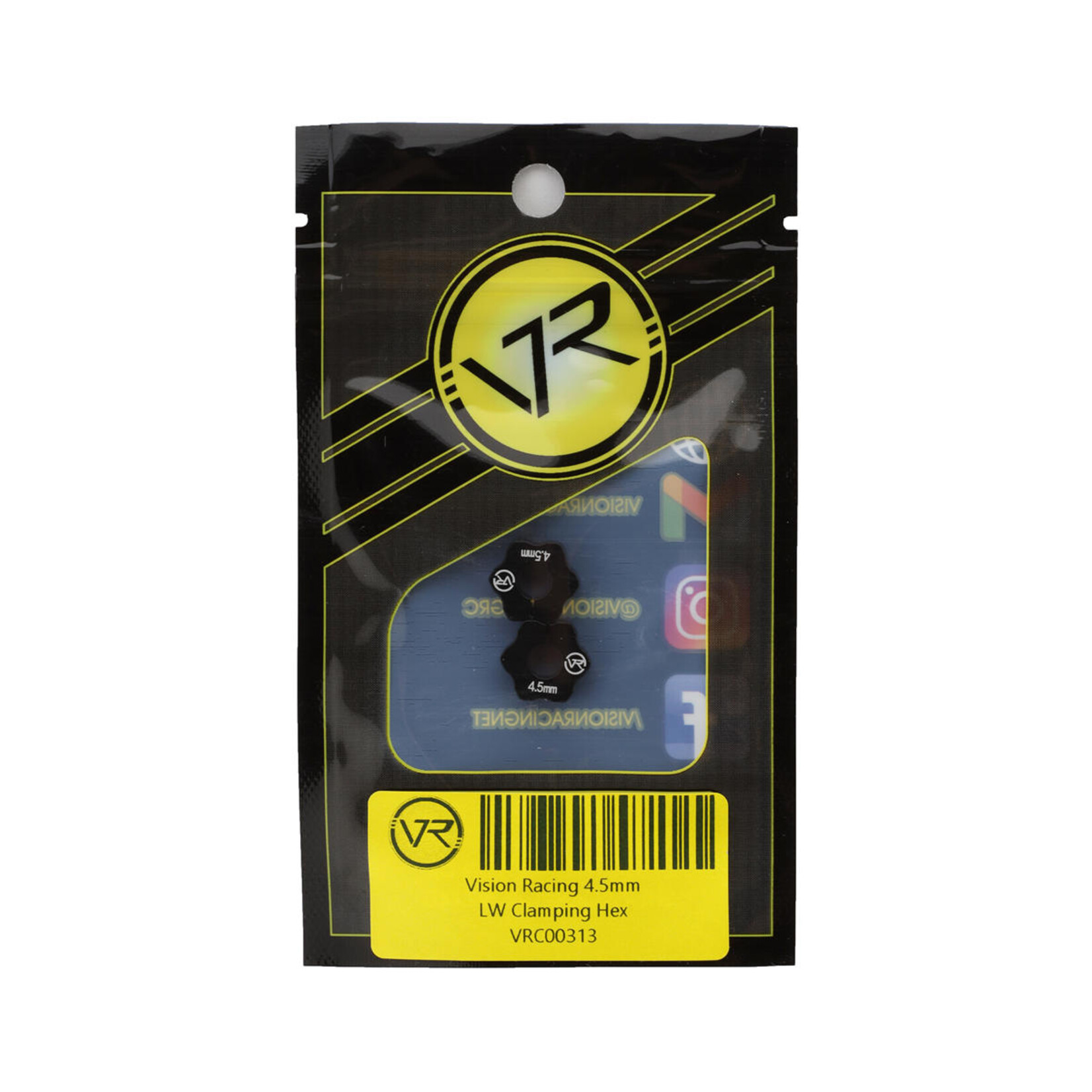 Vision Racing #00313 Vision Racing Lightweight Clamping Hex (5mm Axle) (4.5mm)