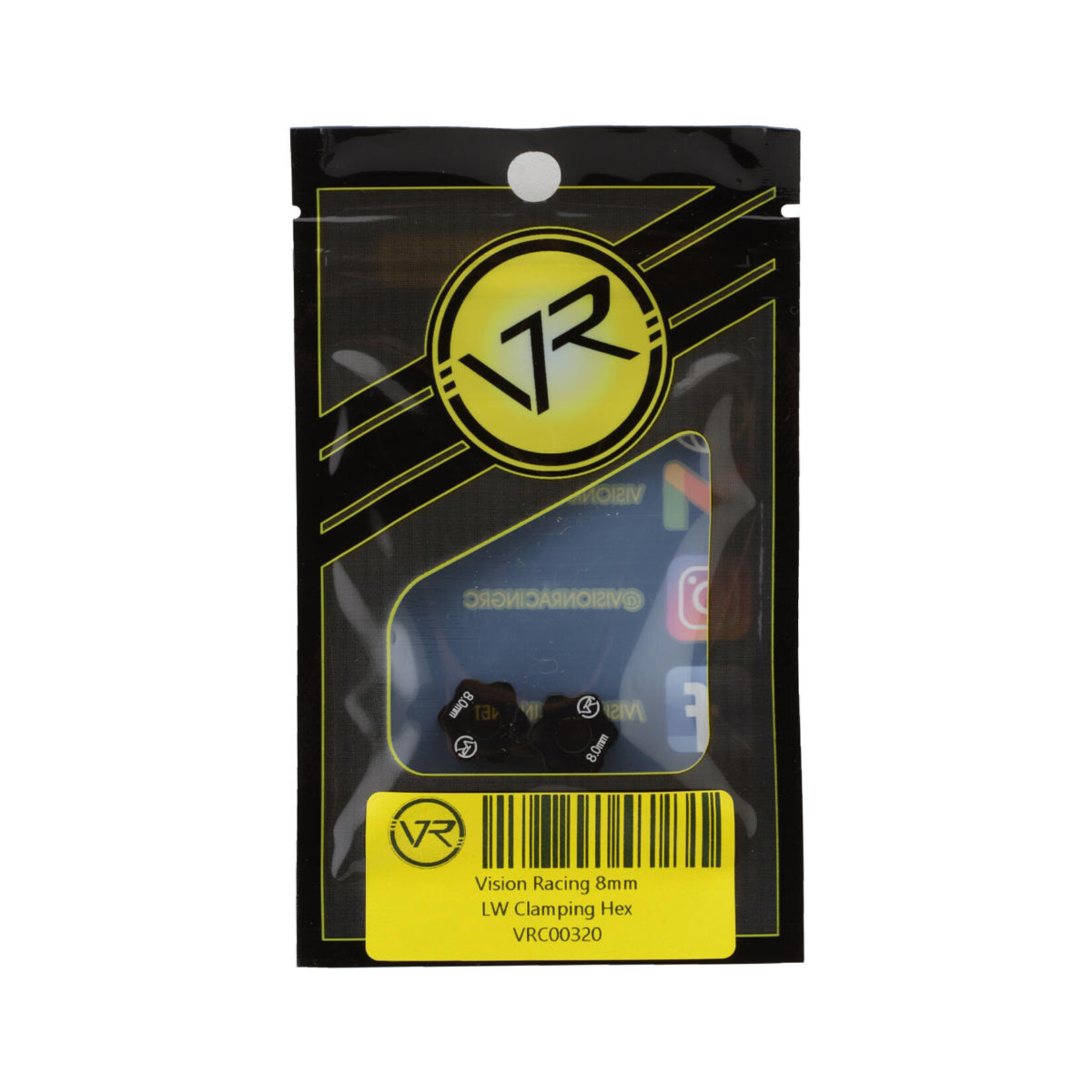 Vision Racing #00320 Vision Racing Lightweight Clamping Hex (5mm Axle) (8mm)