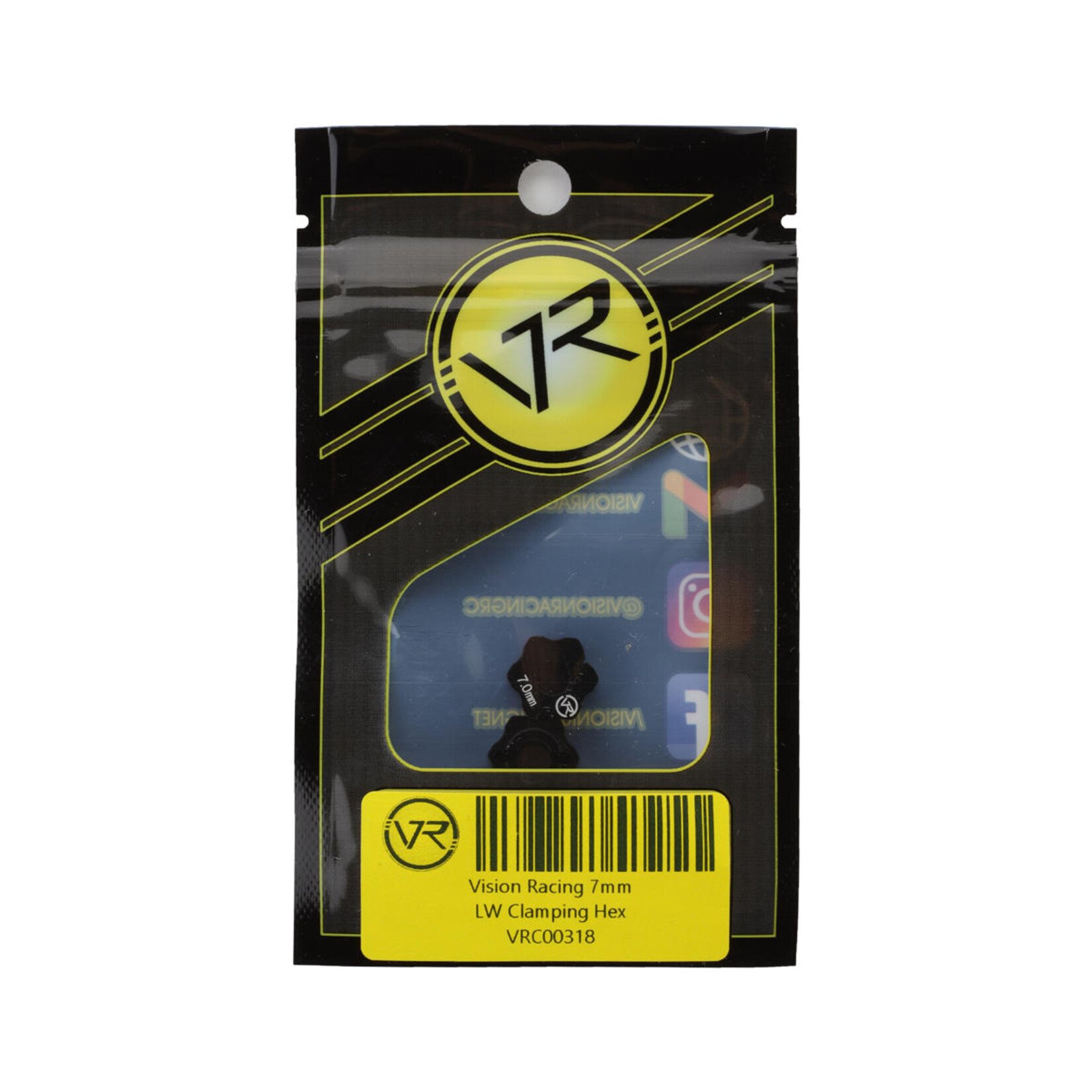 Vision Racing #00318 Vision Racing Lightweight Clamping Hex (5mm Axle) (7mm)