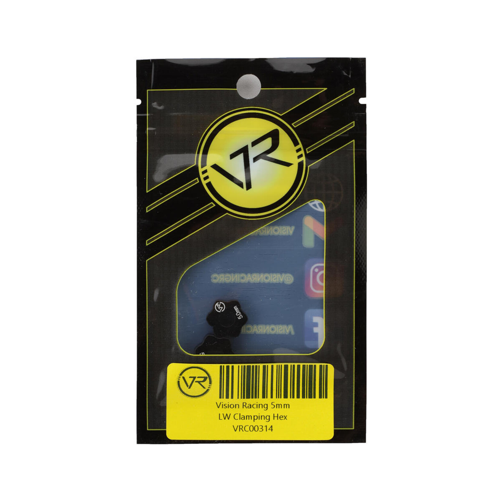 Vision Racing #00314 Vision Racing Lightweight Clamping Hex (5mm Axle) (5mm)