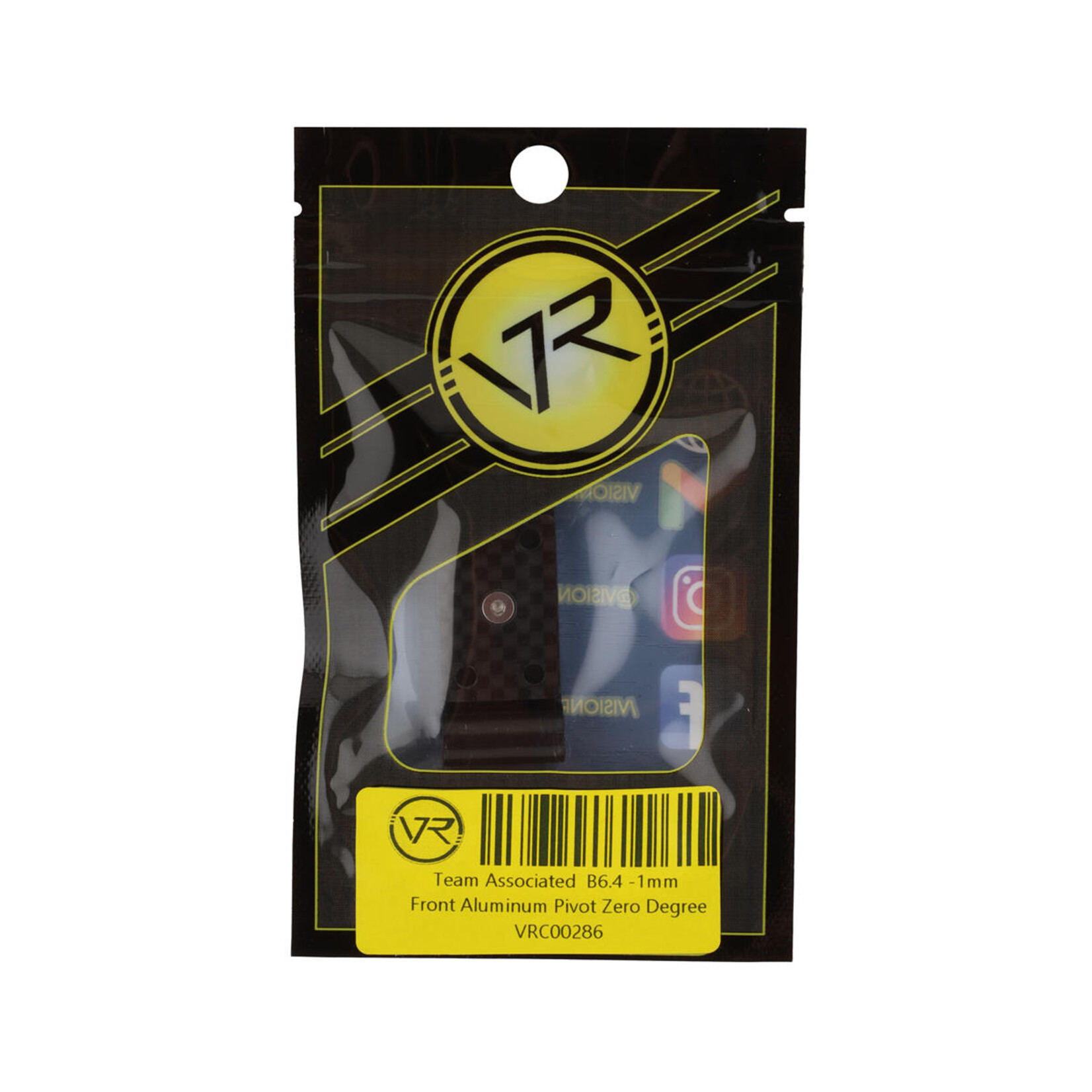 Vision Racing #00286 Vision Racing Team Associated B6.4 -1mm Aluminum Front Bulkhead (0°)