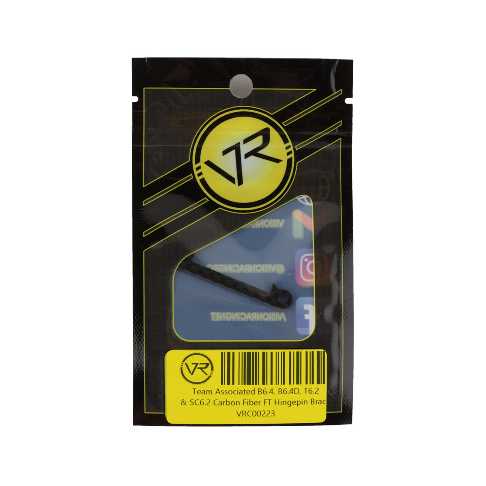 Vision Racing #00223 Vision Racing Team Associated Carbon Fiber Front Hinge Pin Brace