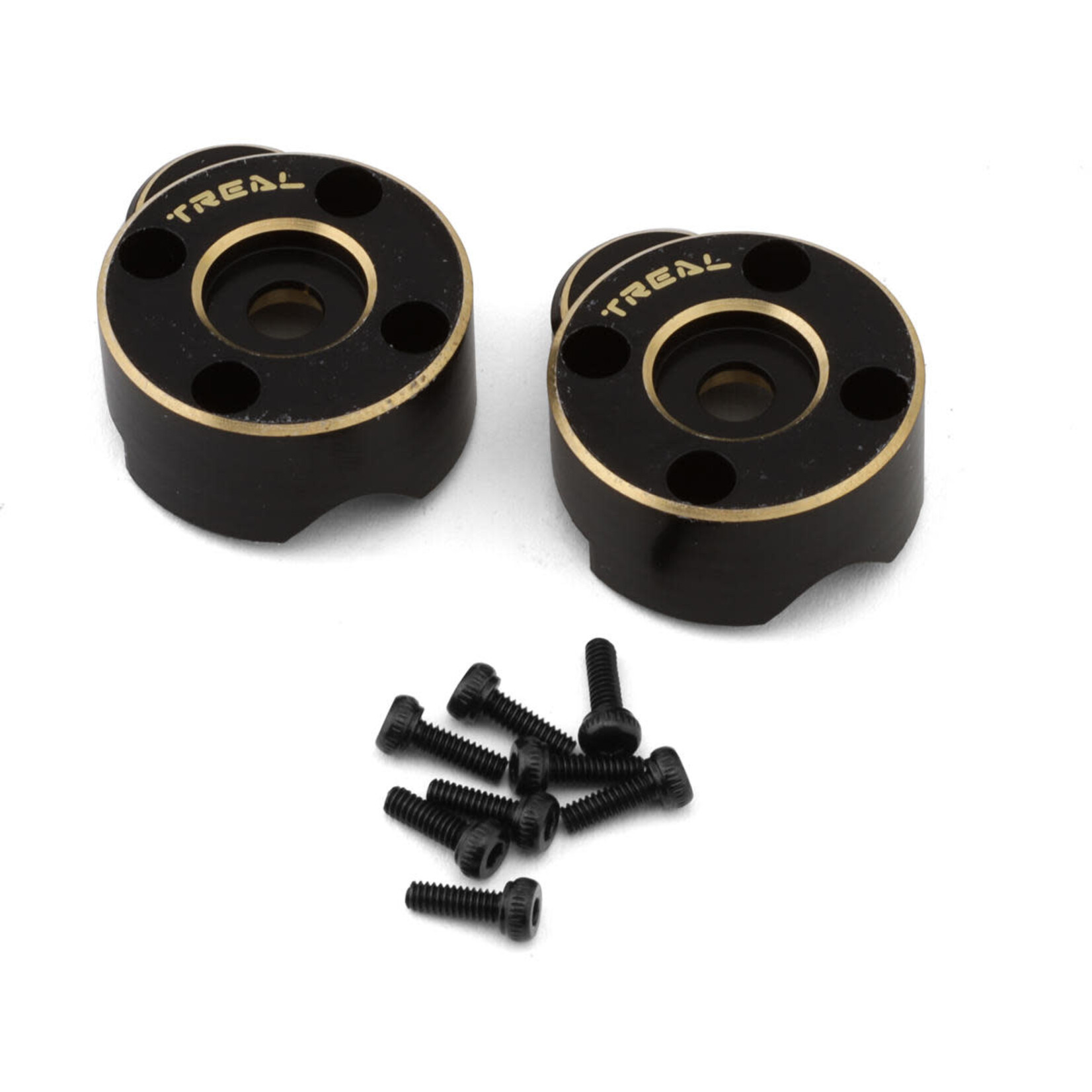 Treal #X003BNFKF9 Treal Hobby FCX24 Brass Outer Portal Covers (Black) (2) (18g)