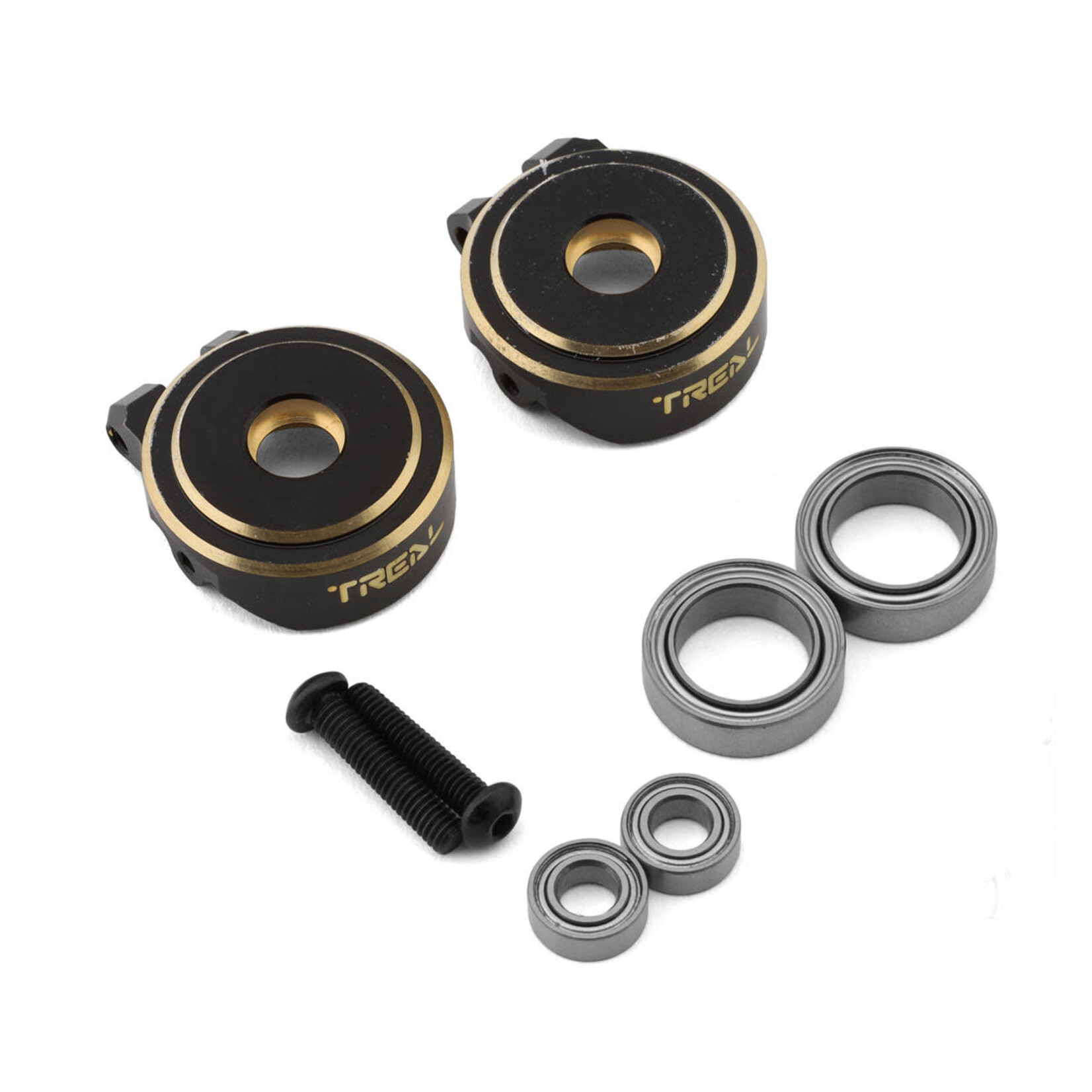 Treal Treal Hobby TRX-4M Brass Front Steering Knuckles (Black) (2) (18.6g) #X003QSERSP