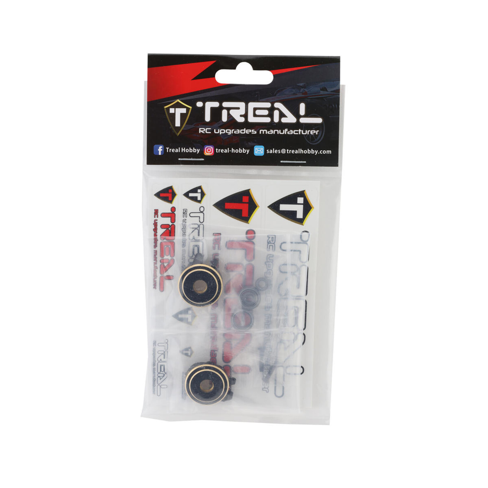 Treal Treal Hobby TRX-4M Brass Front Steering Knuckles (Black) (2) (18.6g) #X003QSERSP