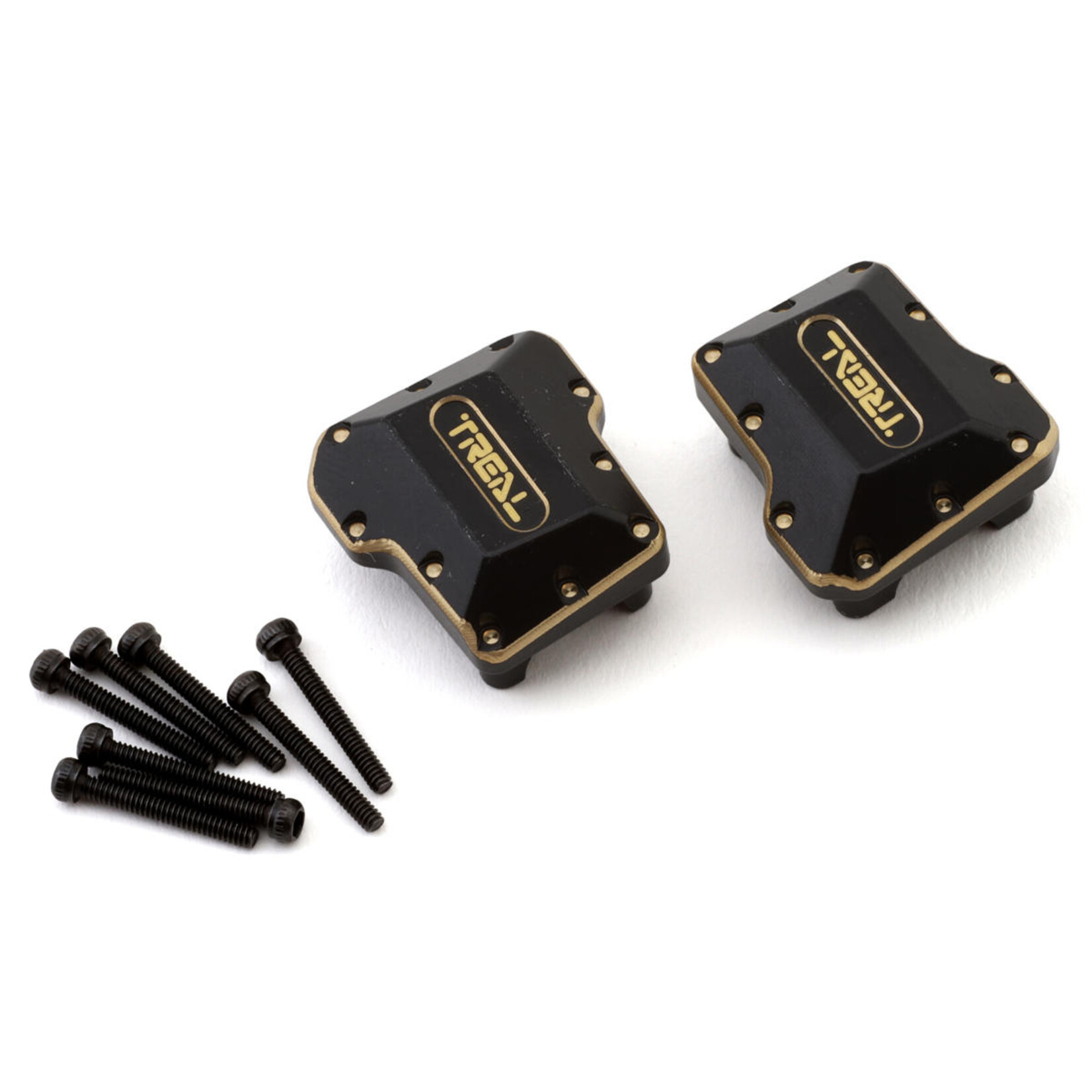 Treal #X003K9N9FH Treal Hobby TRX-4M Brass Axle Differential Covers (Black) (2) (15.8g)