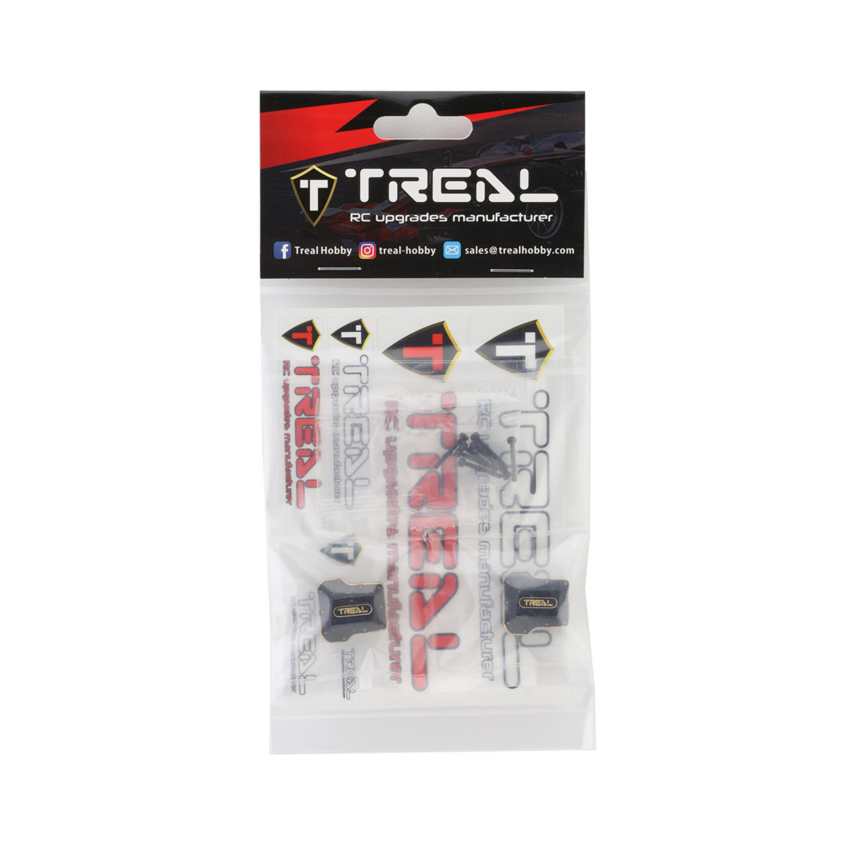 Treal #X003K9N9FH Treal Hobby TRX-4M Brass Axle Differential Covers (Black) (2) (15.8g)