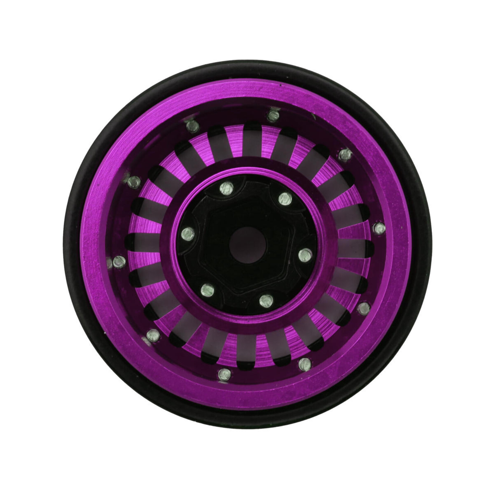 Treal Treal Hobby Type C 1.0" Brass Beadlock Crawler Wheels (Purple) (4) (27.3g) #X00392SUS1
