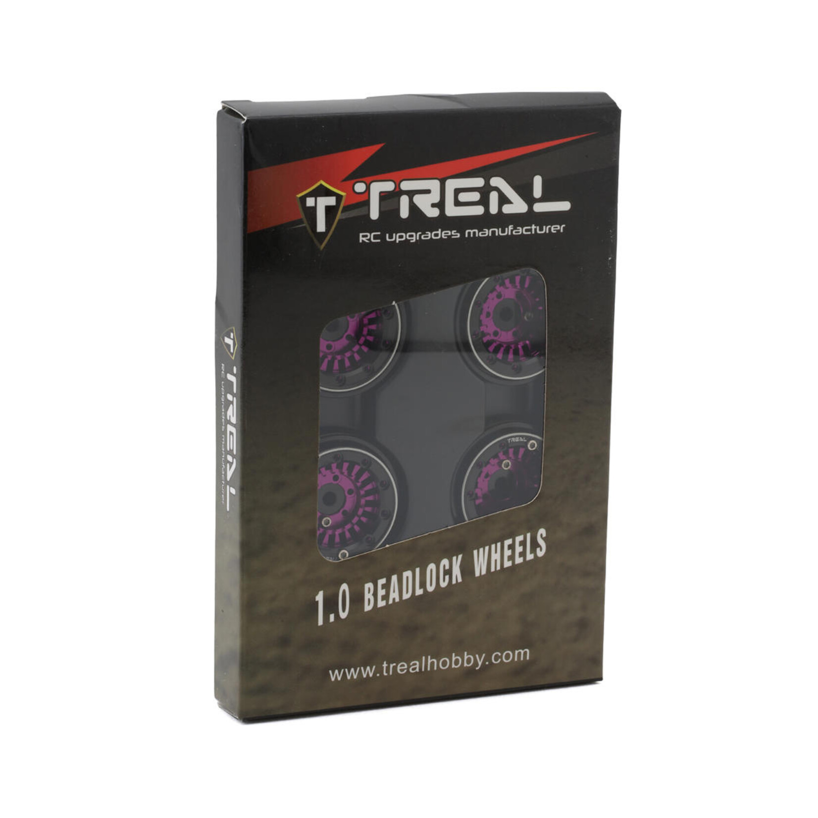 Treal Treal Hobby Type C 1.0" Brass Beadlock Crawler Wheels (Purple) (4) (27.3g) #X00392SUS1