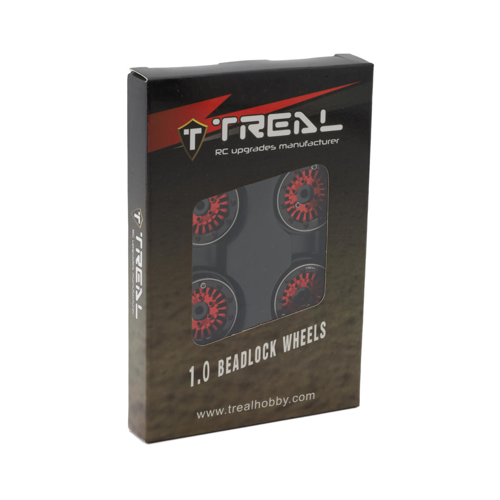 Treal Treal Hobby Type C 1.0" Brass Beadlock Crawler Wheels (Red) (4) (27.3g) #X003932QM1