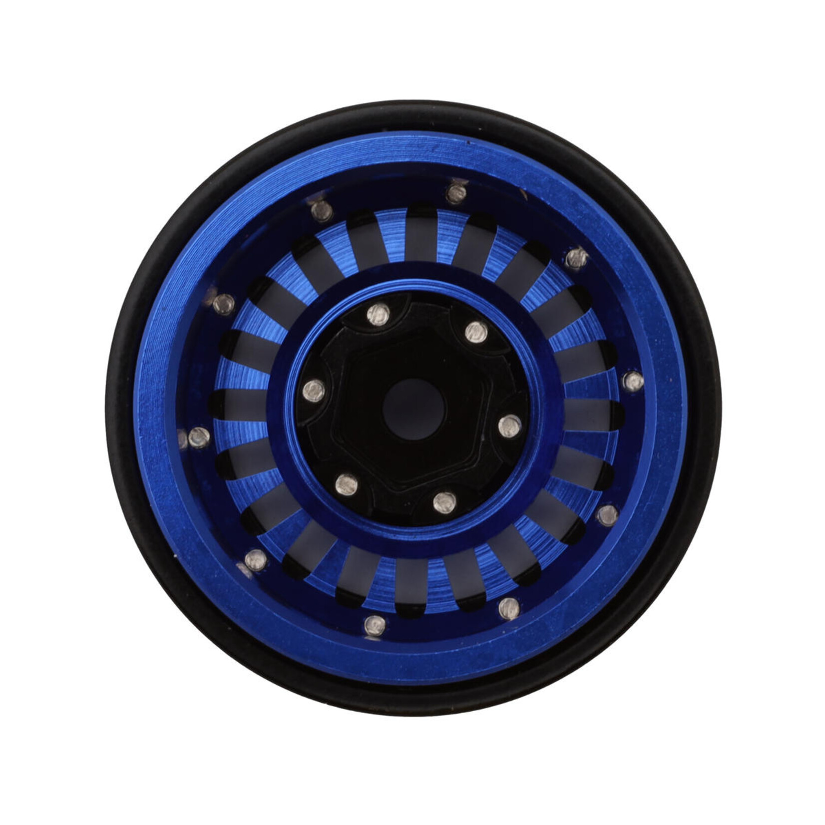 Treal Treal Hobby Type C 1.0" Brass Beadlock Crawler Wheels (Blue) (4) (27.3g) #X003932RYX