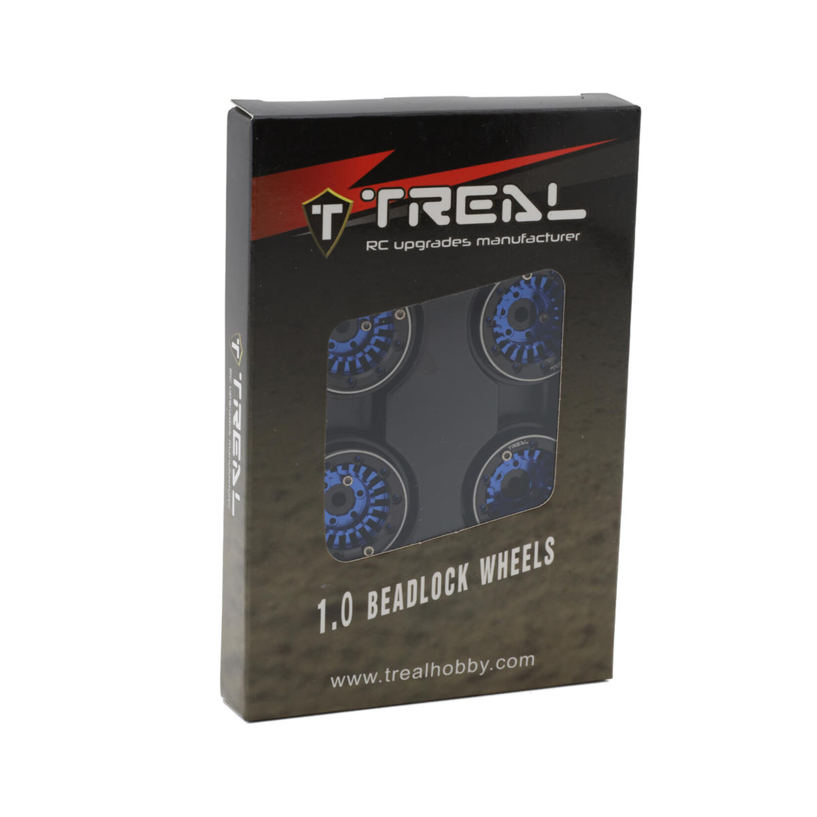 Treal Treal Hobby Type C 1.0" Brass Beadlock Crawler Wheels (Blue) (4) (27.3g) #X003932RYX