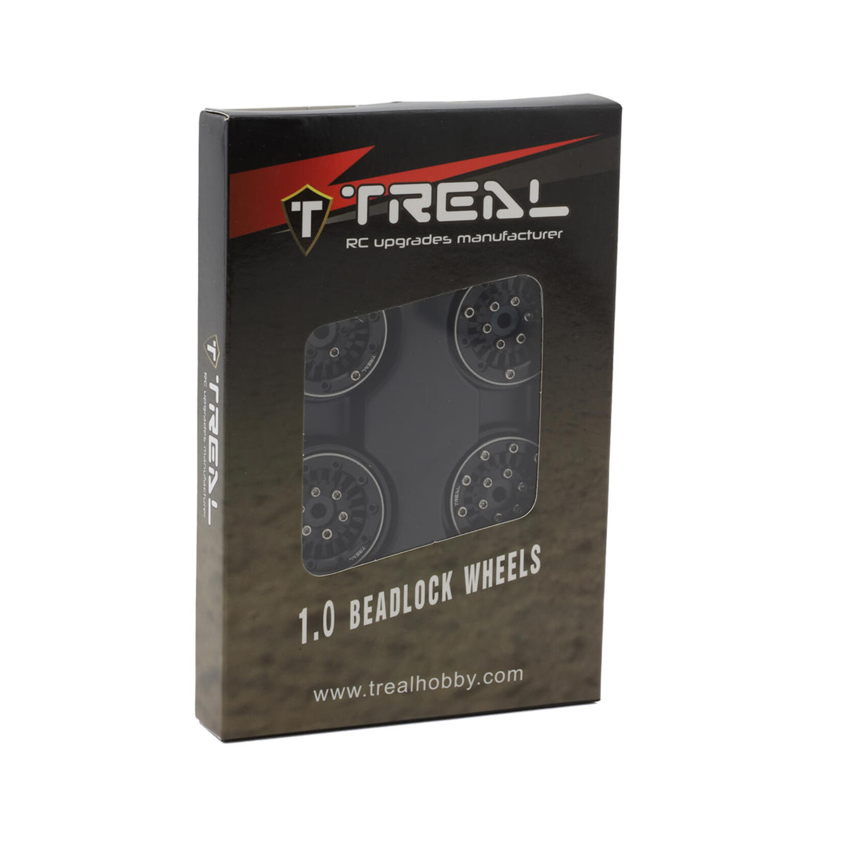 Treal Treal Hobby Type C 1.0" Brass Beadlock Crawler Wheels (Black) (4) (27.3g) #X00392SURR