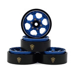 Treal Treal Hobby Type D 1.0" Concave 6-Spoke Beadlock Wheels (Blue) (4) (21.2g) #X00396G6AL