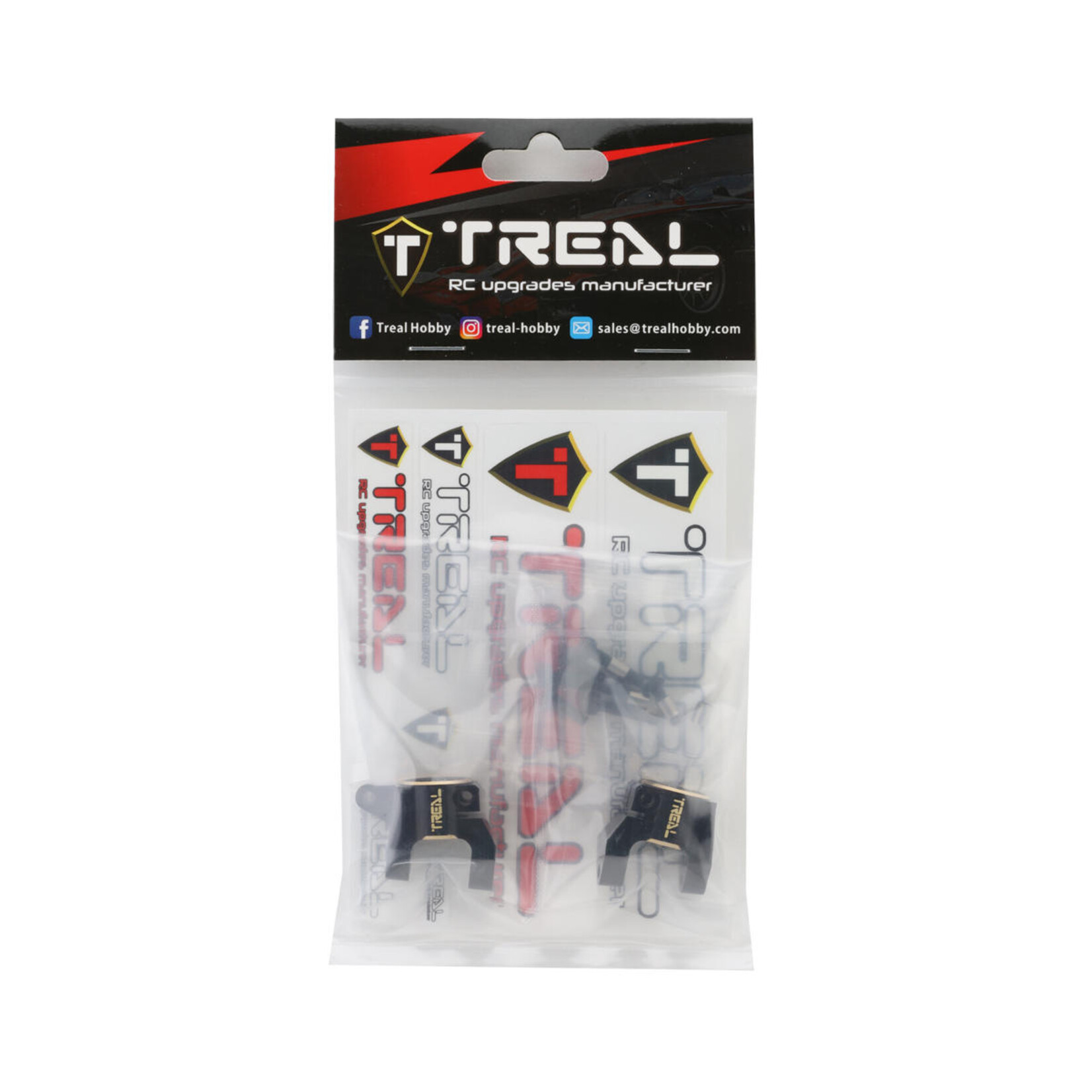 Treal #X002CL9KCZ Treal Hobby Element RC Enduro Brass C-Hub Carriers (Black) (2) (26g)
