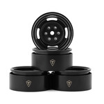 Treal #X0042UXAGV Treal Hobby Type P 1.9" Heavy Duty Vintage Style Wheels (Black) (4) (127.3g)