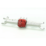 Treal #X002ZI7DD3 Treal Axial SCX10 II AR44 Front Axle (Silver/Red)