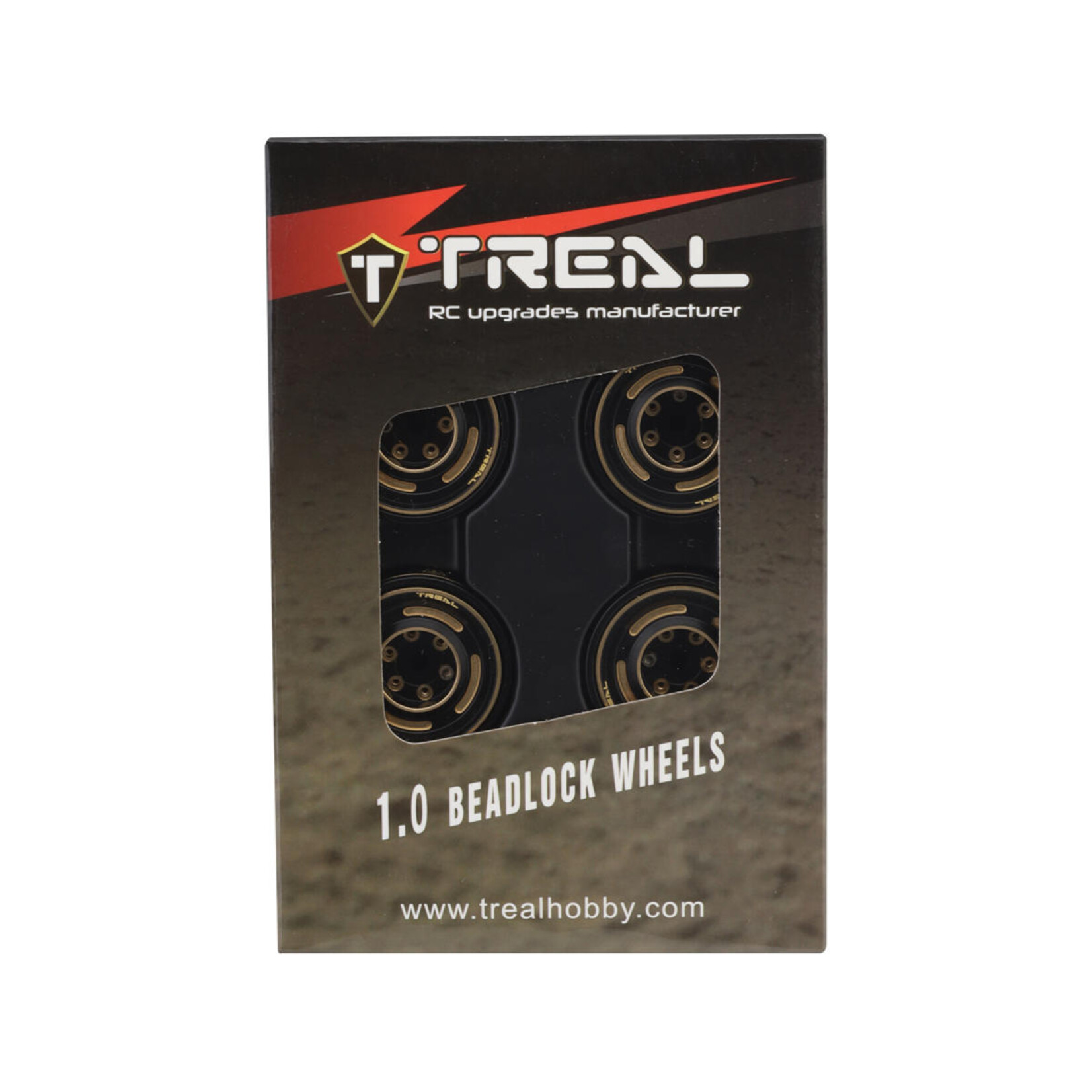 Treal Treal Hobby Type C 1.0" 4-Slot Brass Beadlock Wheels (Bronze) (4) (50g) #X003WX6O67