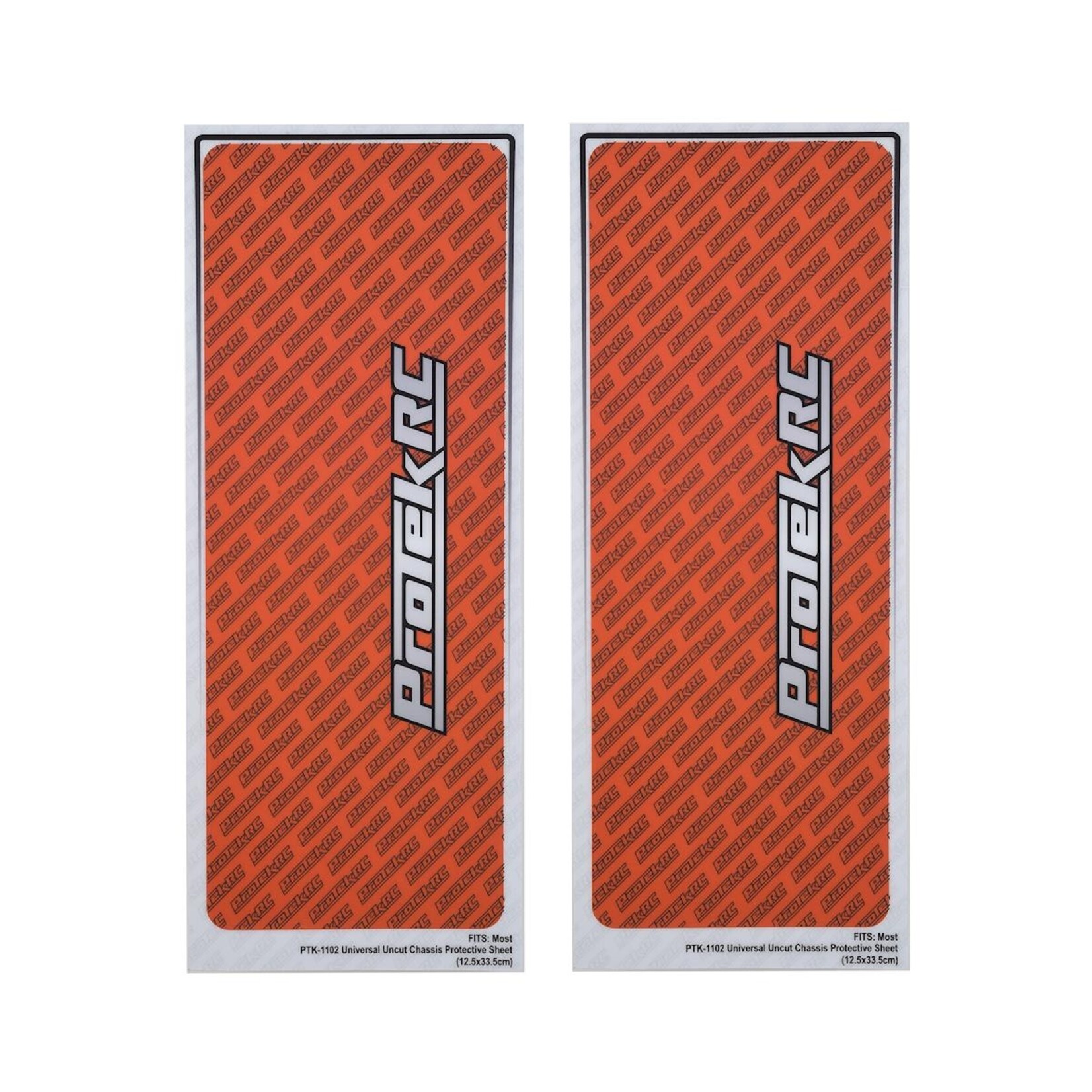 ProTek RC ProTek RC Universal Chassis Protective Sheet (Orange) (2) (12.5x33.5cm) PTK-1102-ORG