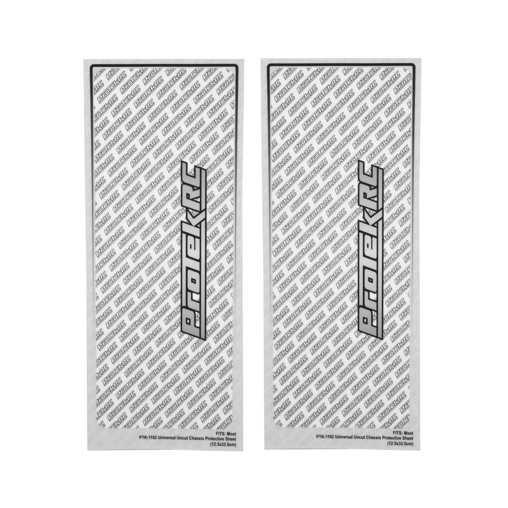 ProTek RC #PTK-1102-WHT ProTek RC Universal Chassis Protective Sheet (White) (2) (12.5x33.5cm)