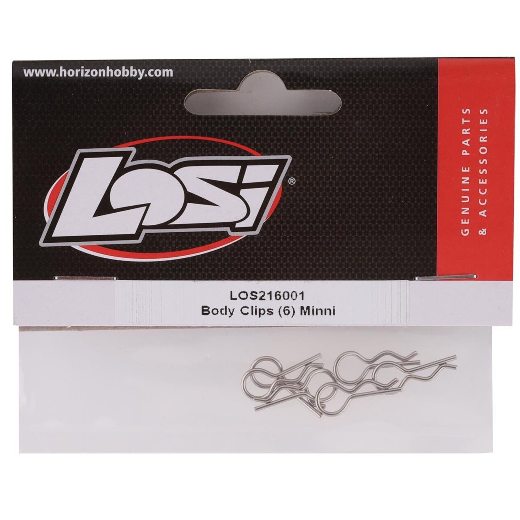 Losi Losi Mini-T 2.0 Body Clips (6) #Los216001