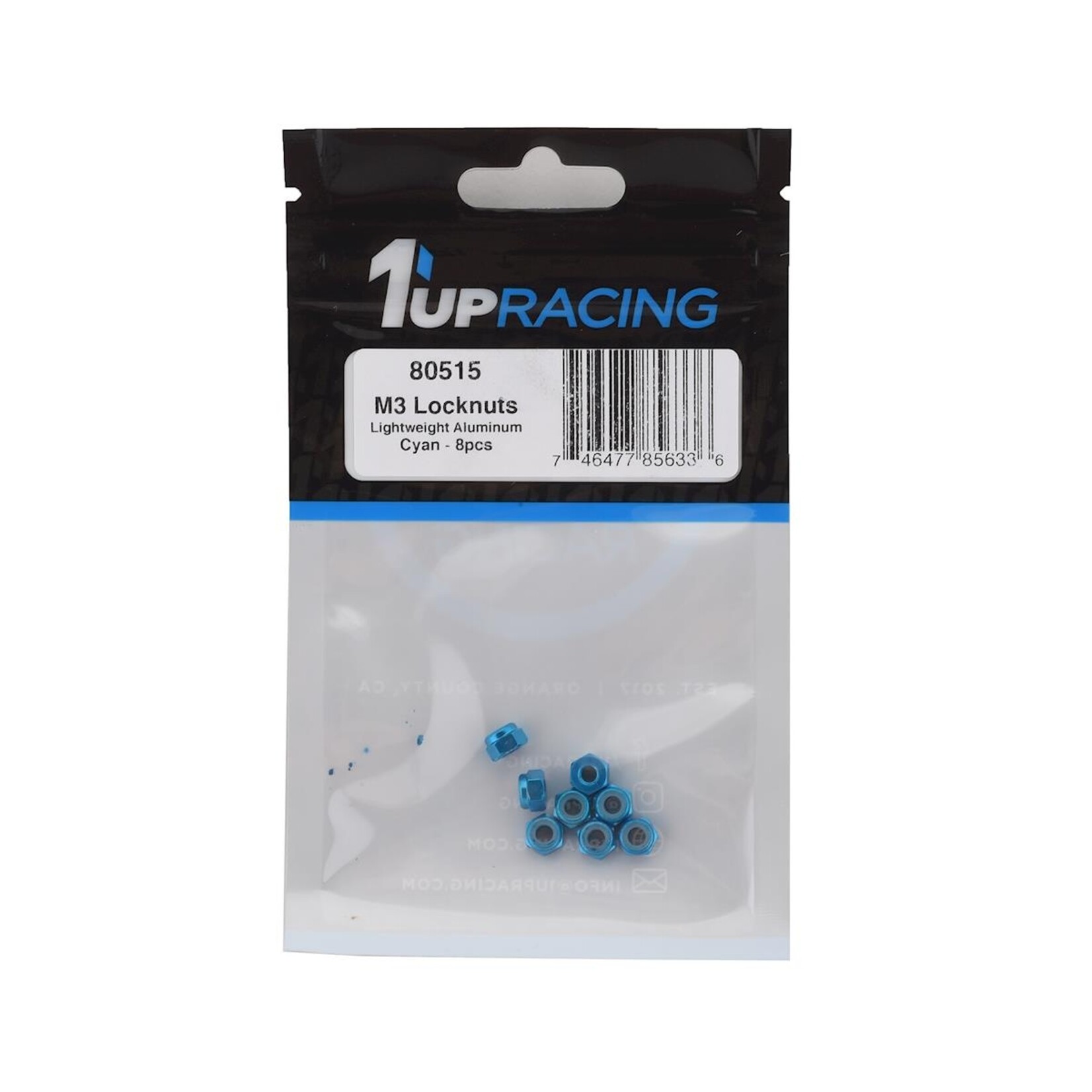 1UP Racing 1UP Racing 3mm Aluminum Locknuts (Blue) (8) #80515