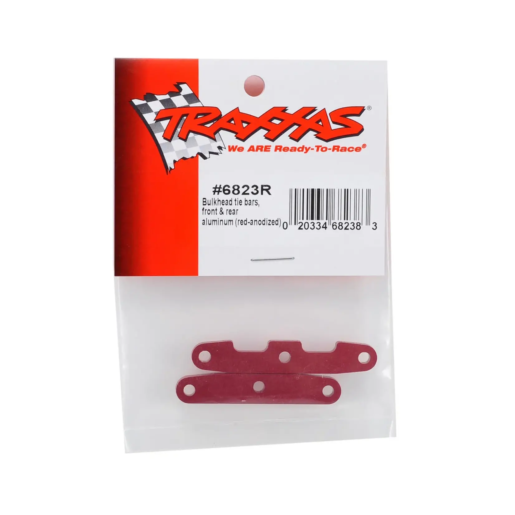 Traxxas #6823R Traxxas Aluminum Bulkhead Front & Rear Tie Bar Set (Red)