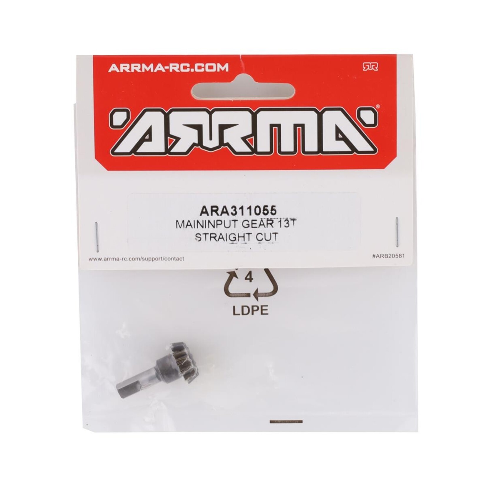 ARRMA Arrma Typhon 6S BLX Straight Cut Main Input Gear (13T) #ARA311055