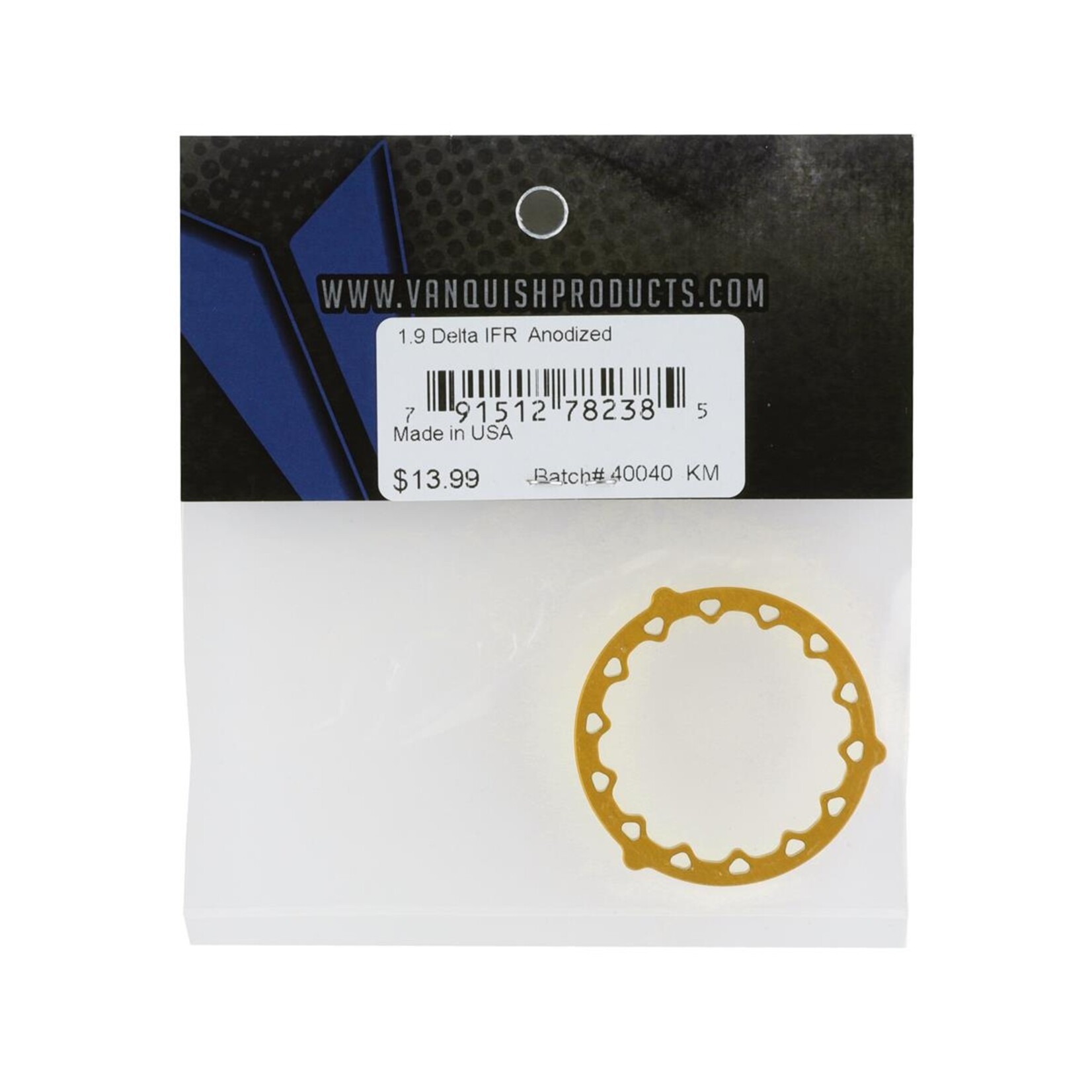 Vanquish Products #VPS05457 Vanquish Products 1.9" Delta IFR Inner Ring (Gold)