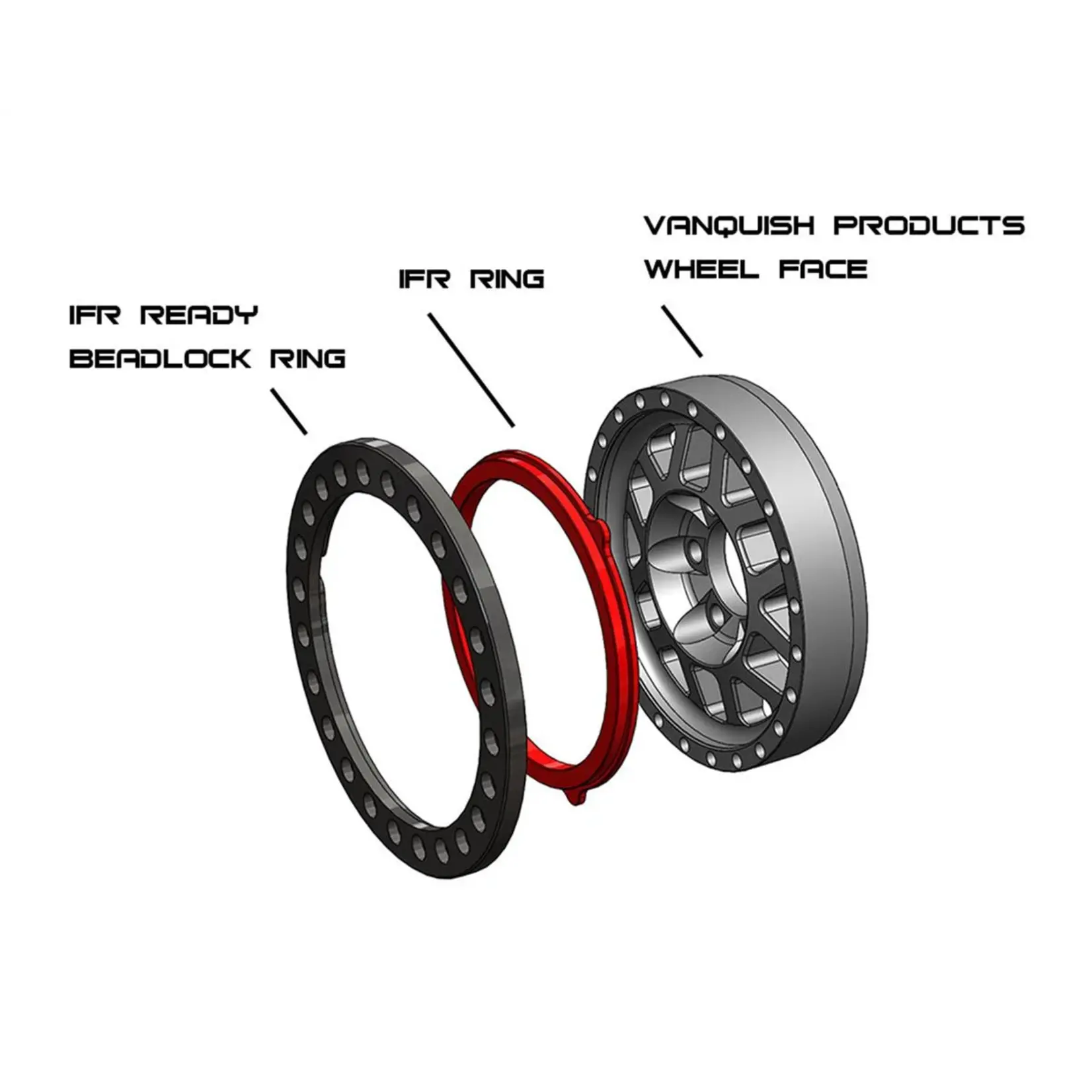 Vanquish Products #VPS05450 Vanquish Products 1.9" Delta IFR Inner Ring (Black)
