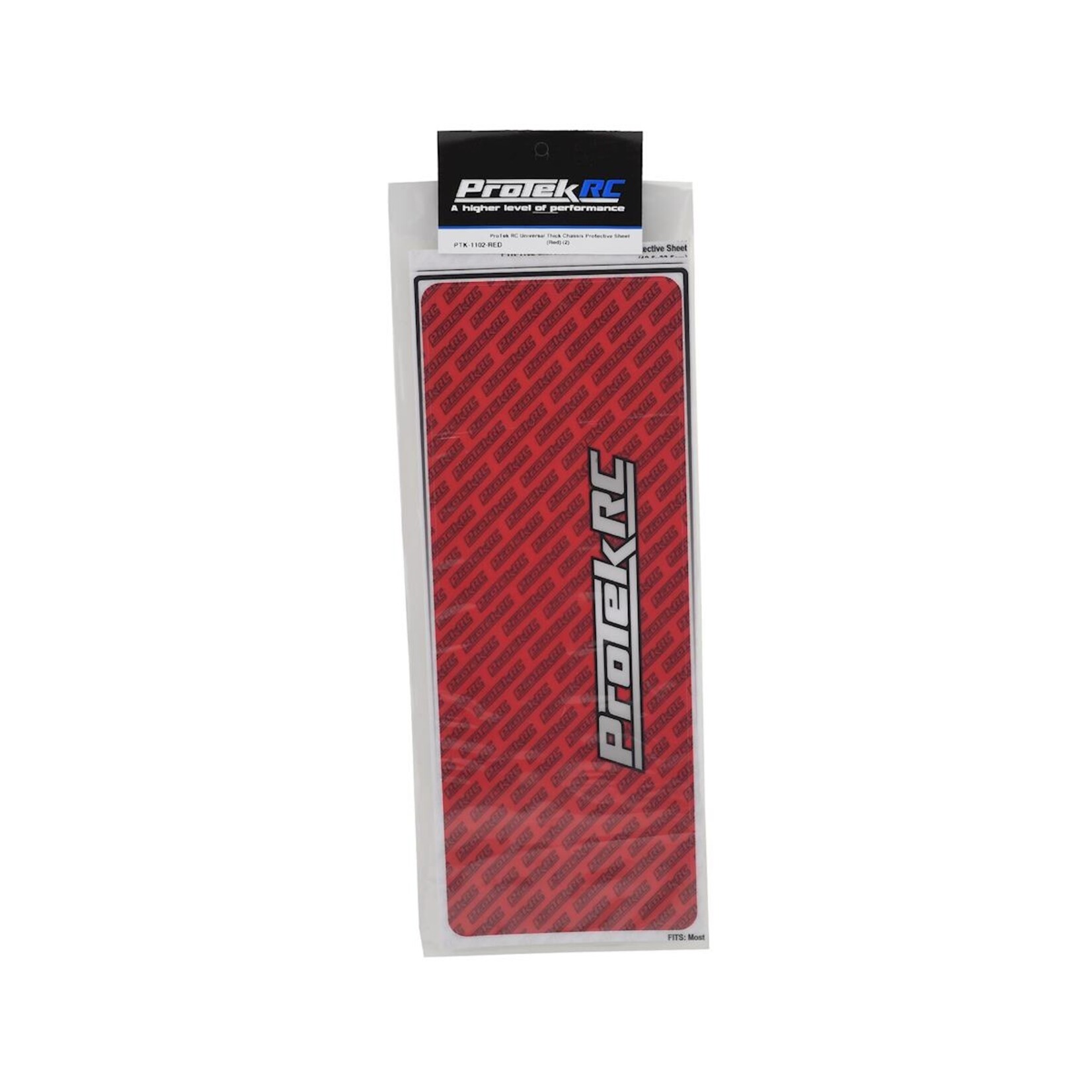 ProTek RC #PTK-1102-RED ProTek RC Universal Chassis Protector (Red) (2) (12.5x33.5cm)