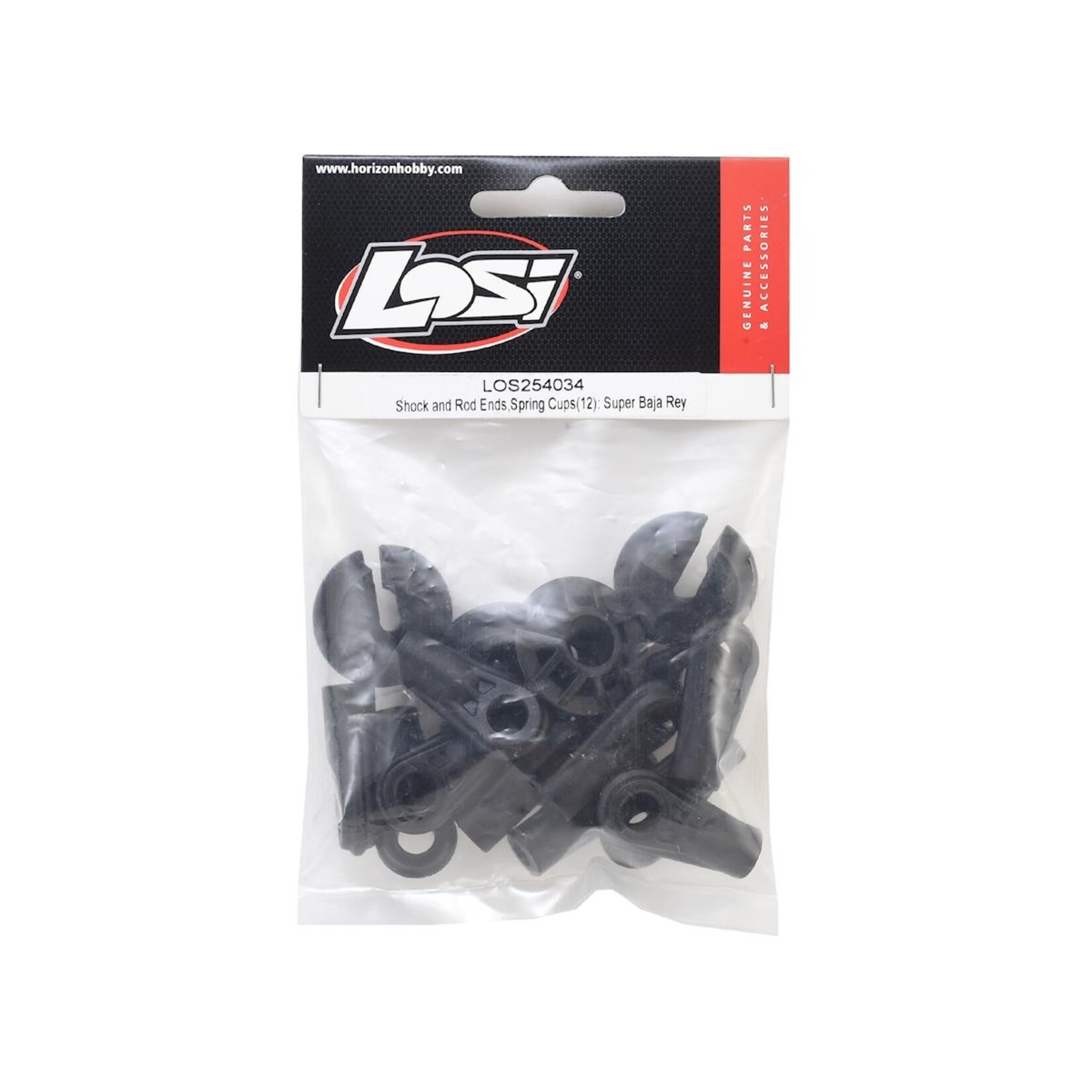 Losi #LOS254034 Losi Super Baja Rey Shock Rod Ends & Spring Cups (12)