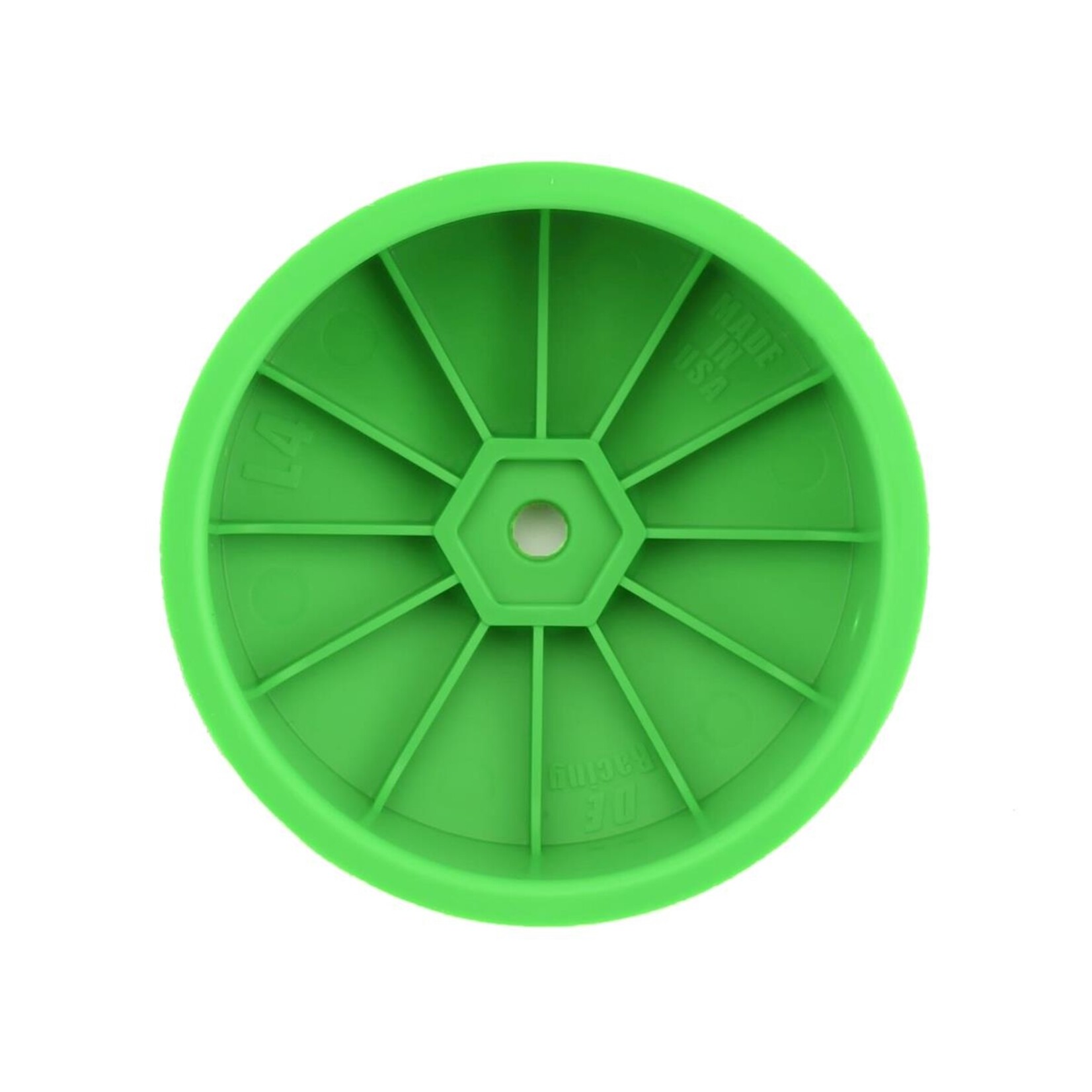 DE Racing #DER-SB4-L4G DE Racing Speedline 2.2" 4WD Buggy Front Wheel (4) (Green) (22-4/EB410) w/12mm Hex