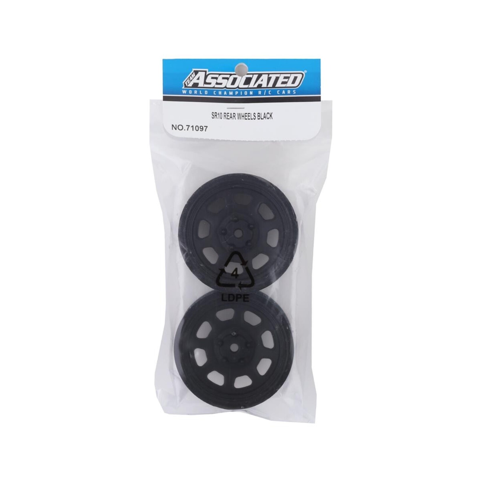 Team Associated #71097 Team Associated SR10 Rear Wheels (Black) (2)