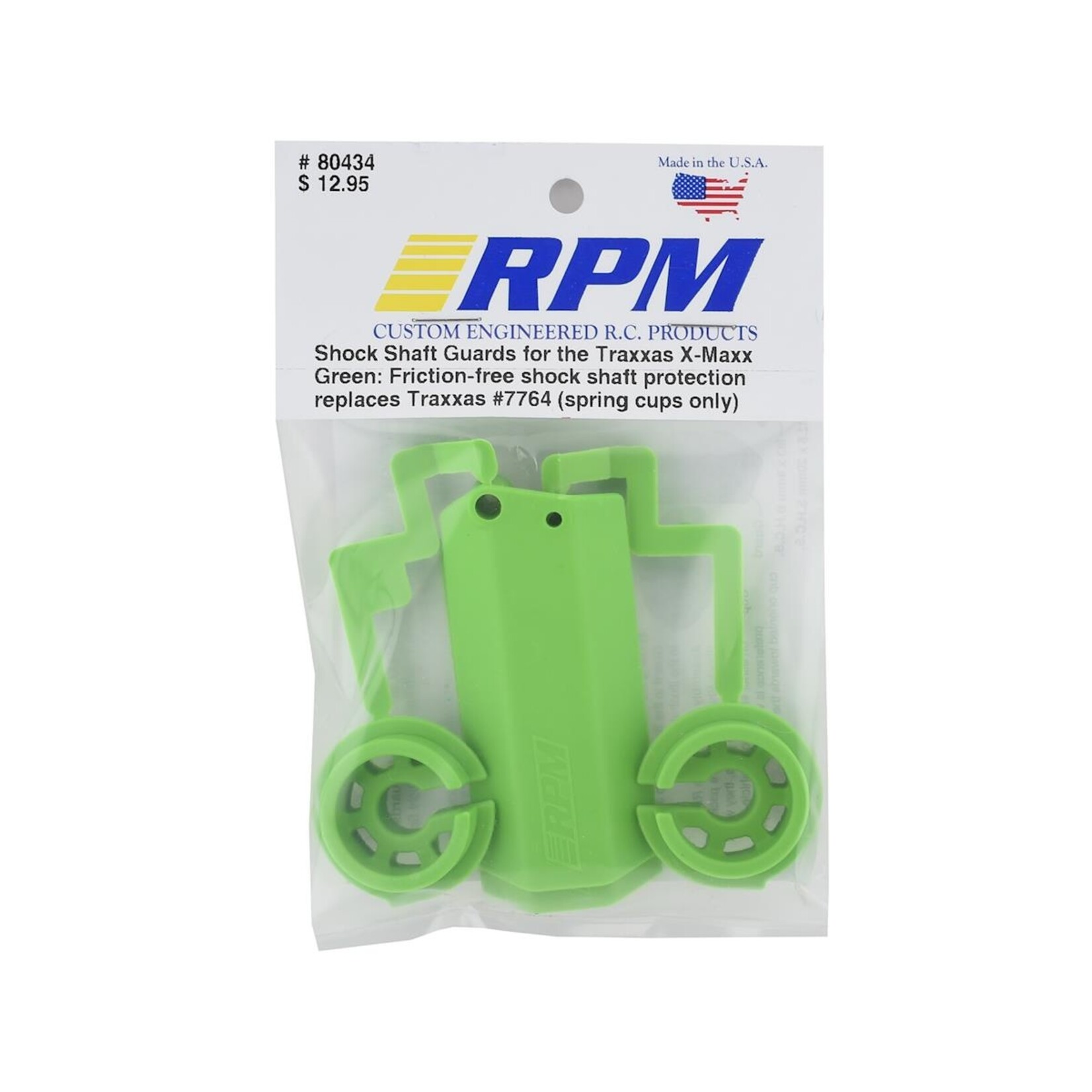RPM RPM X-Maxx Shock Shaft Guards (Green) #80434
