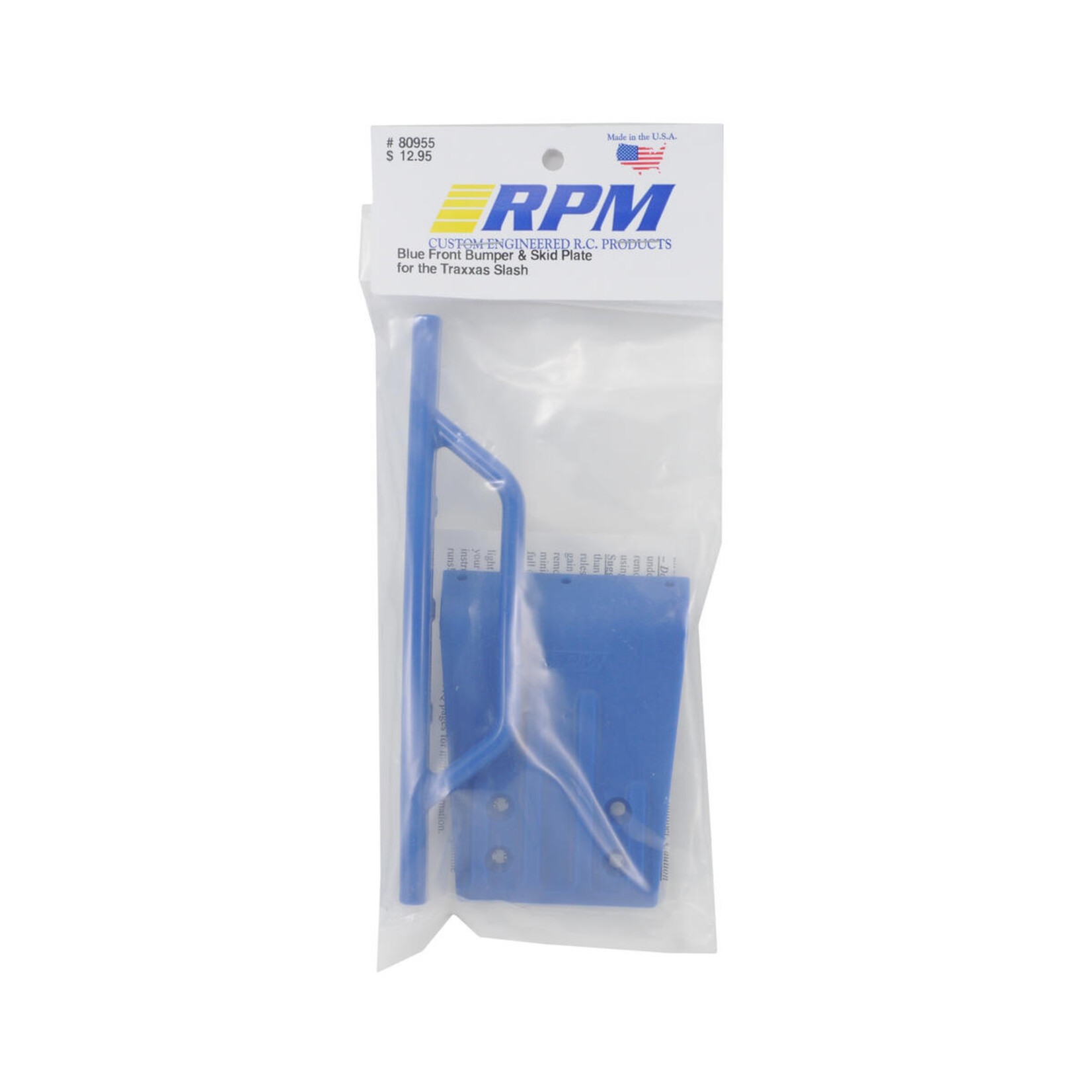 RPM RPM Traxxas Slash Front Bumper & Skid Plate (Blue) #80955