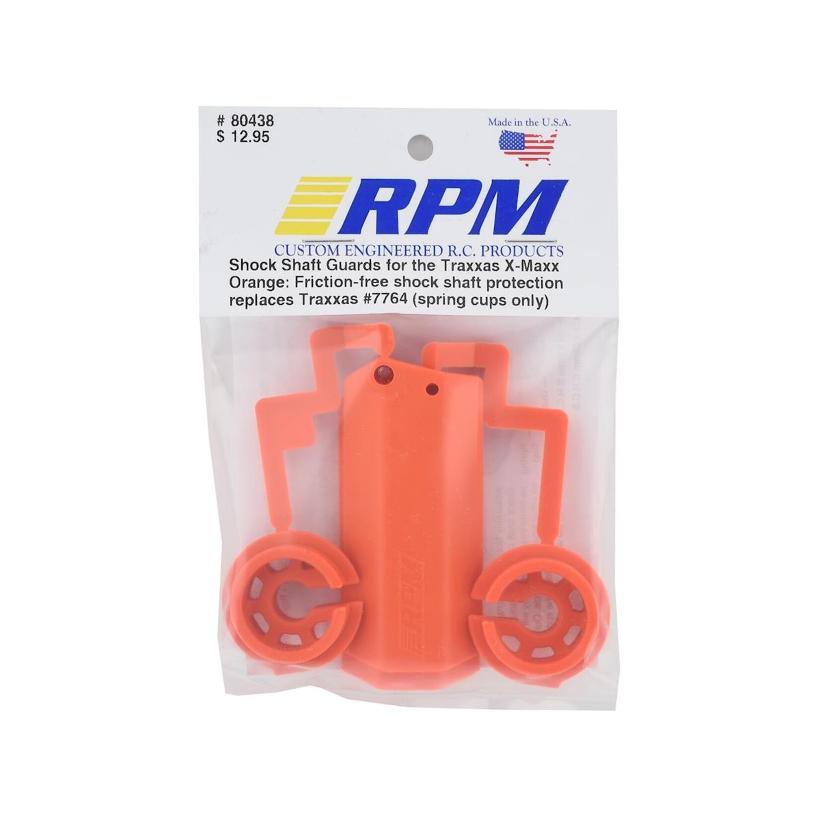 RPM RPM X-Maxx Shock Shaft Guards (Orange) #80438
