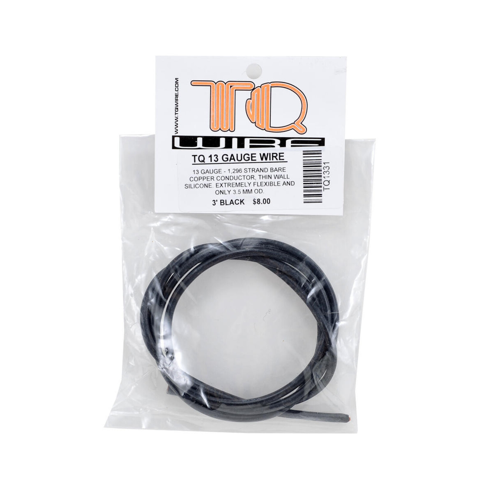 TQ Wire TQ Wire 13awg Silicone Wire (Black) (3') #TQW1331