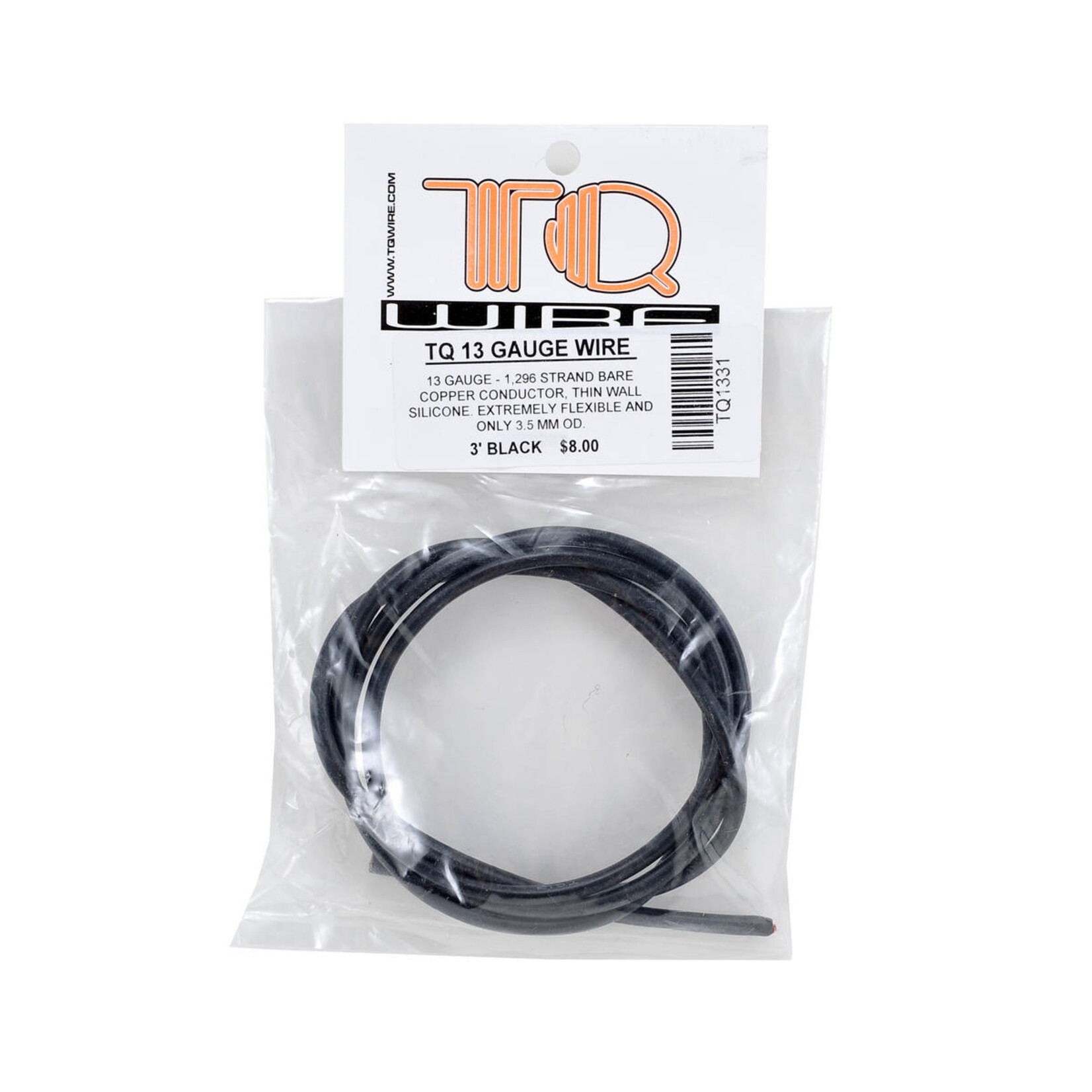 TQ Wire #TQW1331 Q Wire 13awg Silicone Wire (Black) (3')