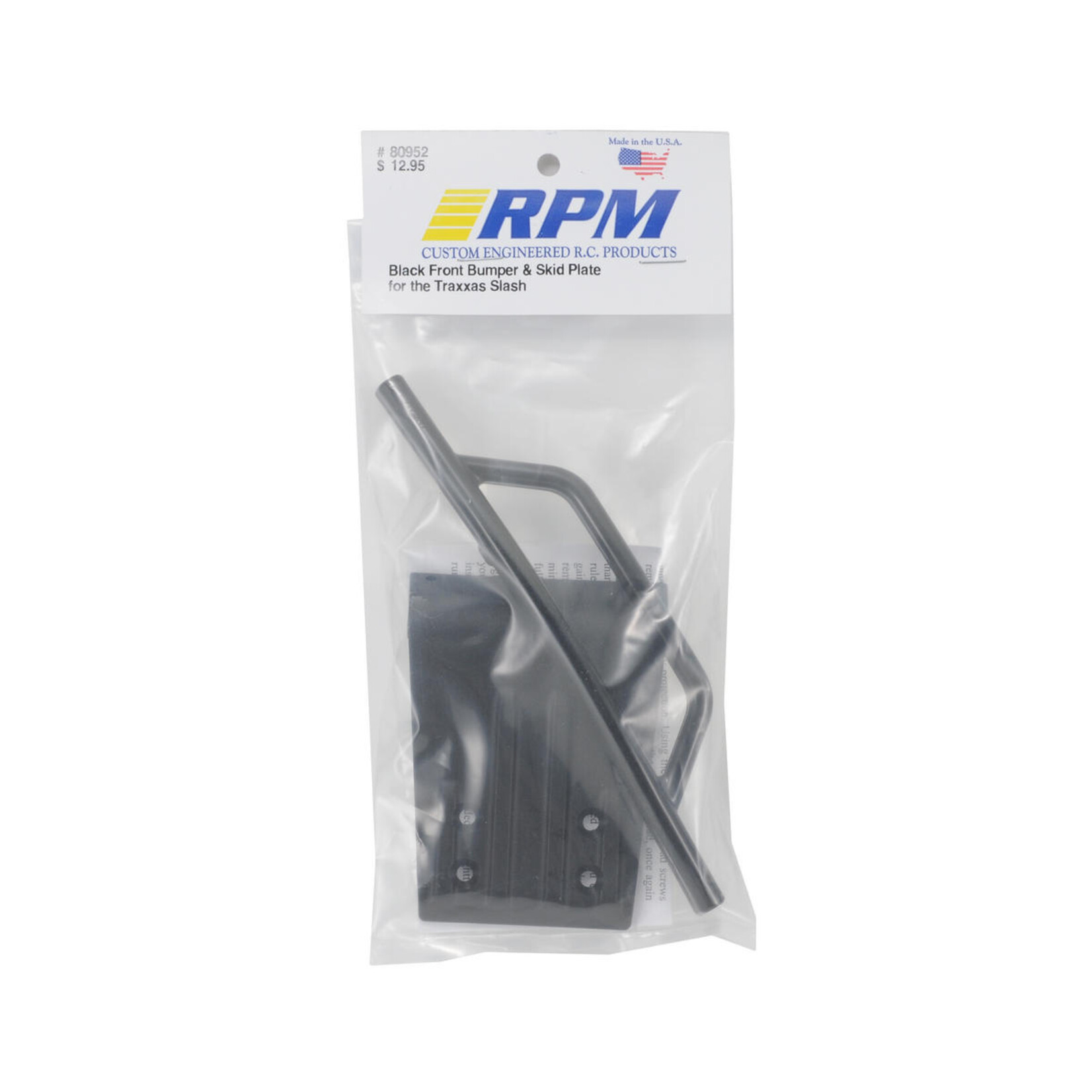 RPM RPM Traxxas Slash Front Bumper & Skid Plate (Black) #80952