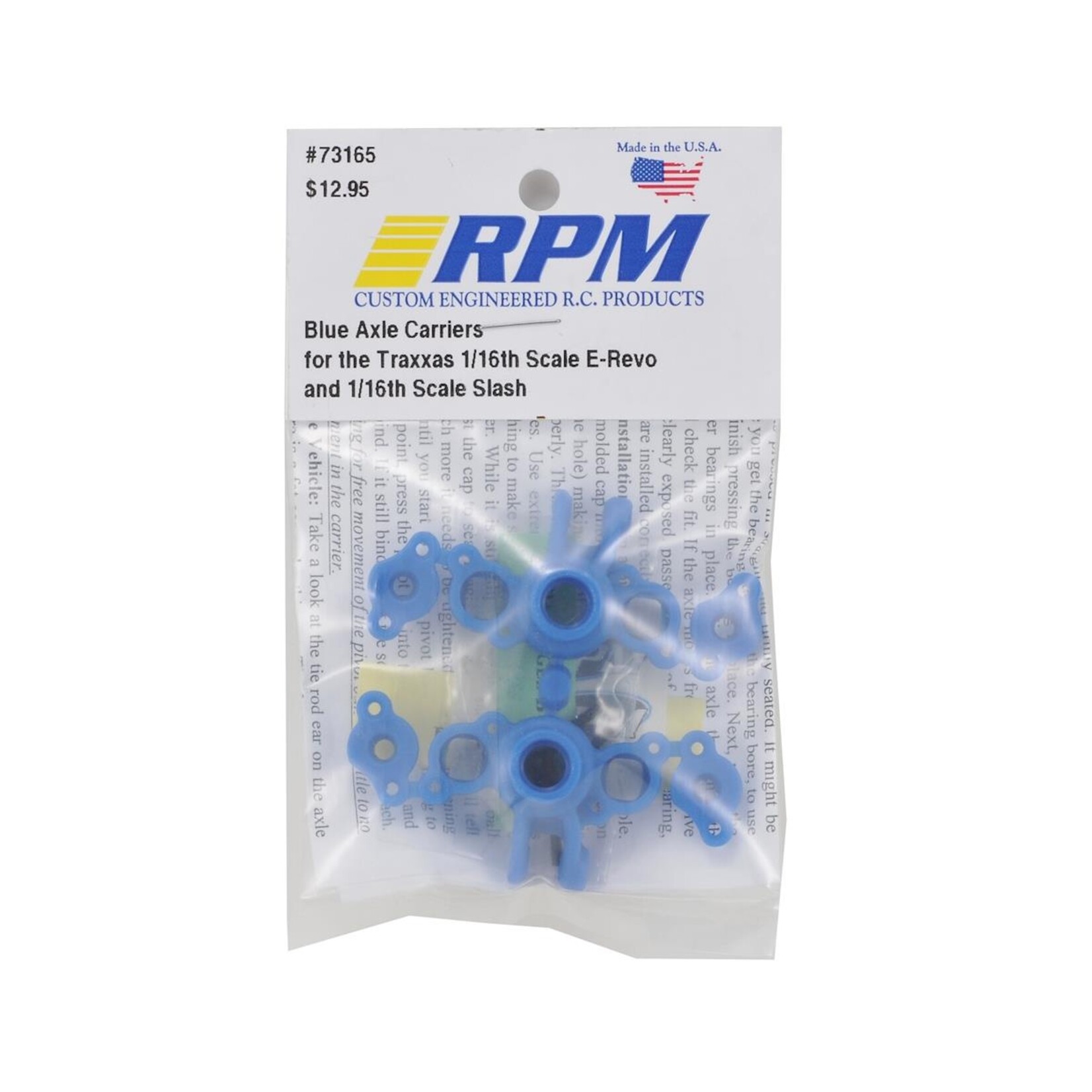 RPM RPM Traxxas 1/16 E-Revo Axle Carriers (Blue) #73165