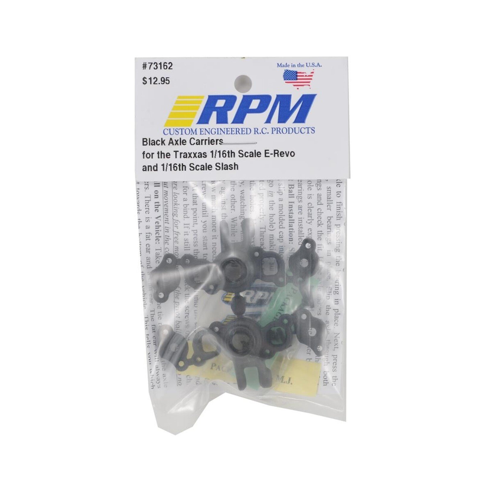 RPM RPM Traxxas 1/16 E-Revo Axle Carriers (Black) #73162